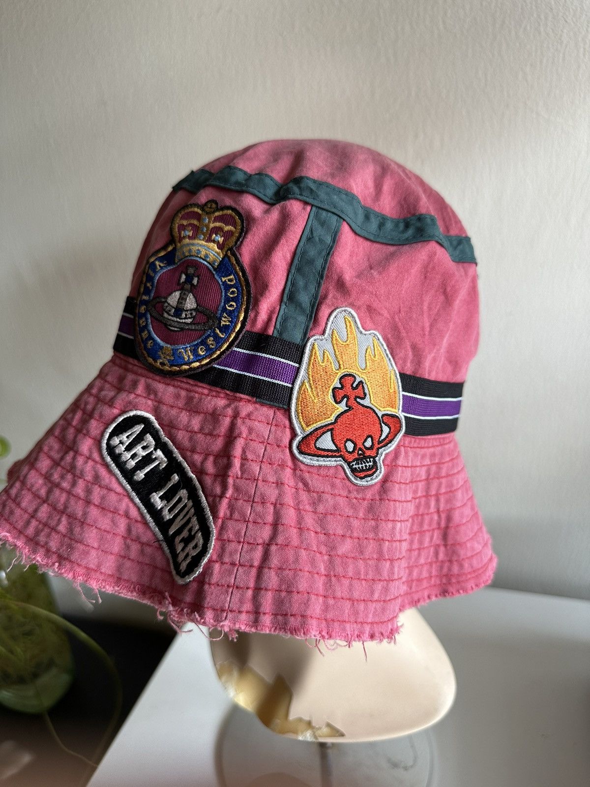 Vivienne Westwood 1990s Vivienne Westwood Patch Logo Bucket Hat Size ONE SIZE - 5 Thumbnail