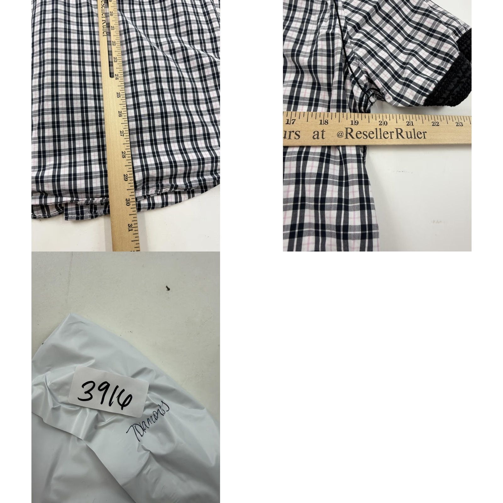 Vintage 7 Diamonds Shirt Mens 2XL Black Plaid Short Sleeve Button-Up Snap Pockets Size US XXL / EU 58 / 5 - 9 Thumbnail