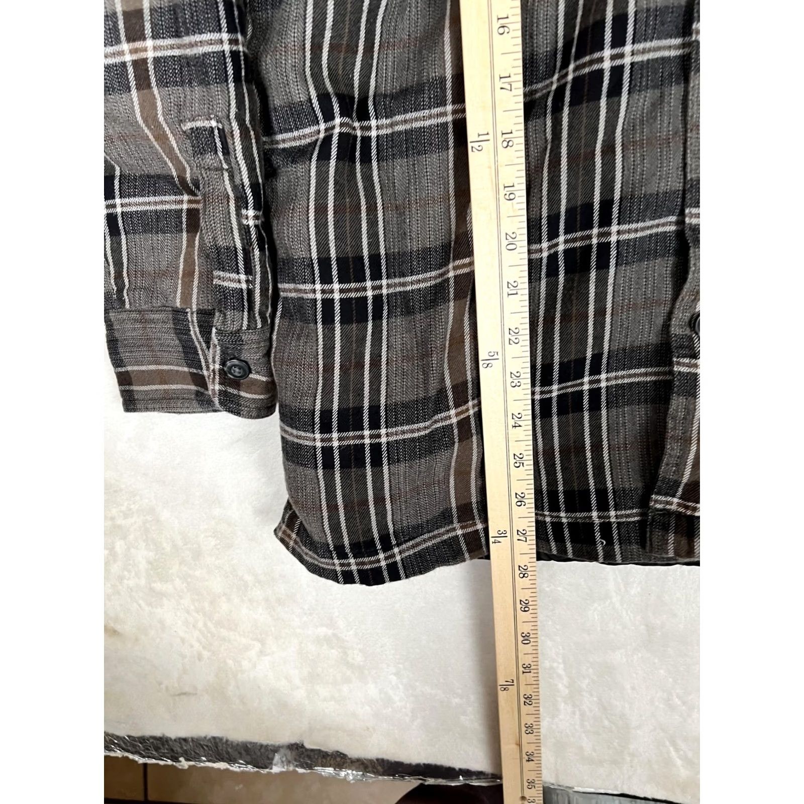 Vintage G.H. Bass & Co Jacket Mens Medium Brown Plaid Quilted Hooded Shirt Size US M / EU 48-50 / 2 - 5 Thumbnail