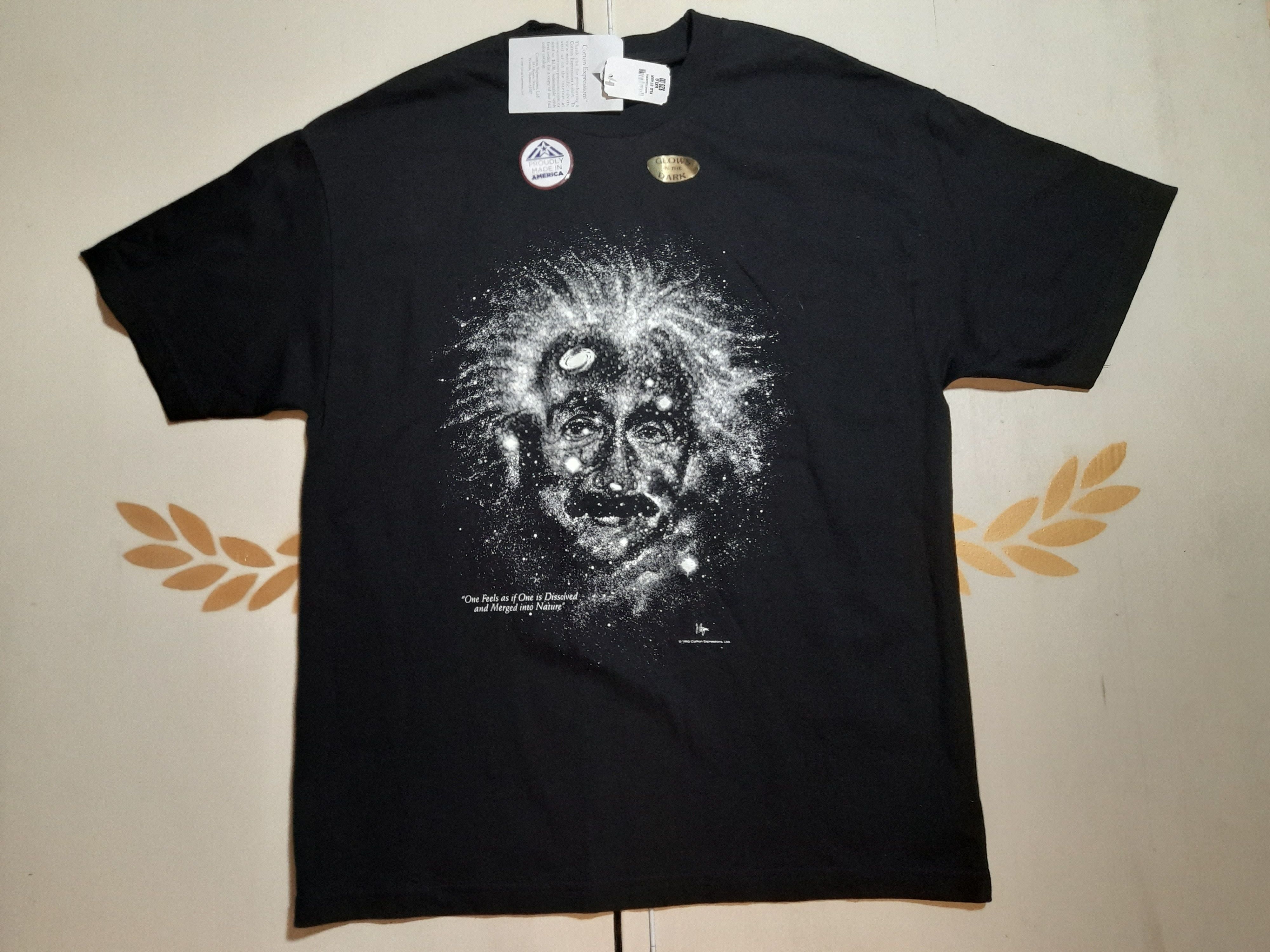 image of Smithsonian Institution Einstein NWT T-Shirt Vintage 1993 in Black, Men's (Size XL)