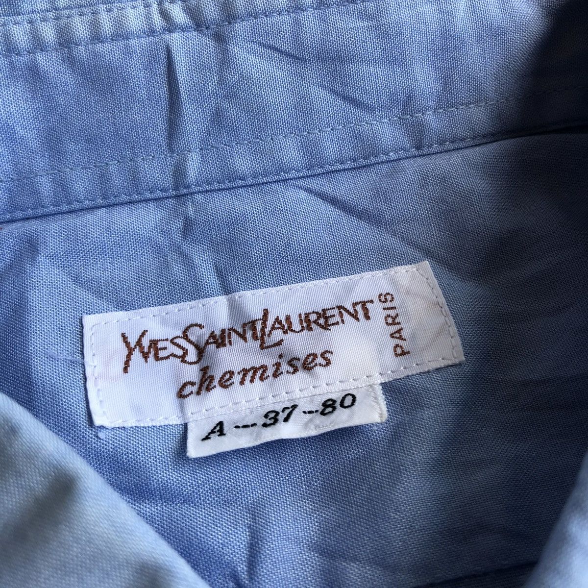 Yves Saint Laurent 1990s Yves Saint Laurent Chemises Paris Basic Shirt Blue Size US S / EU 44-46 / 1 - 16 Thumbnail