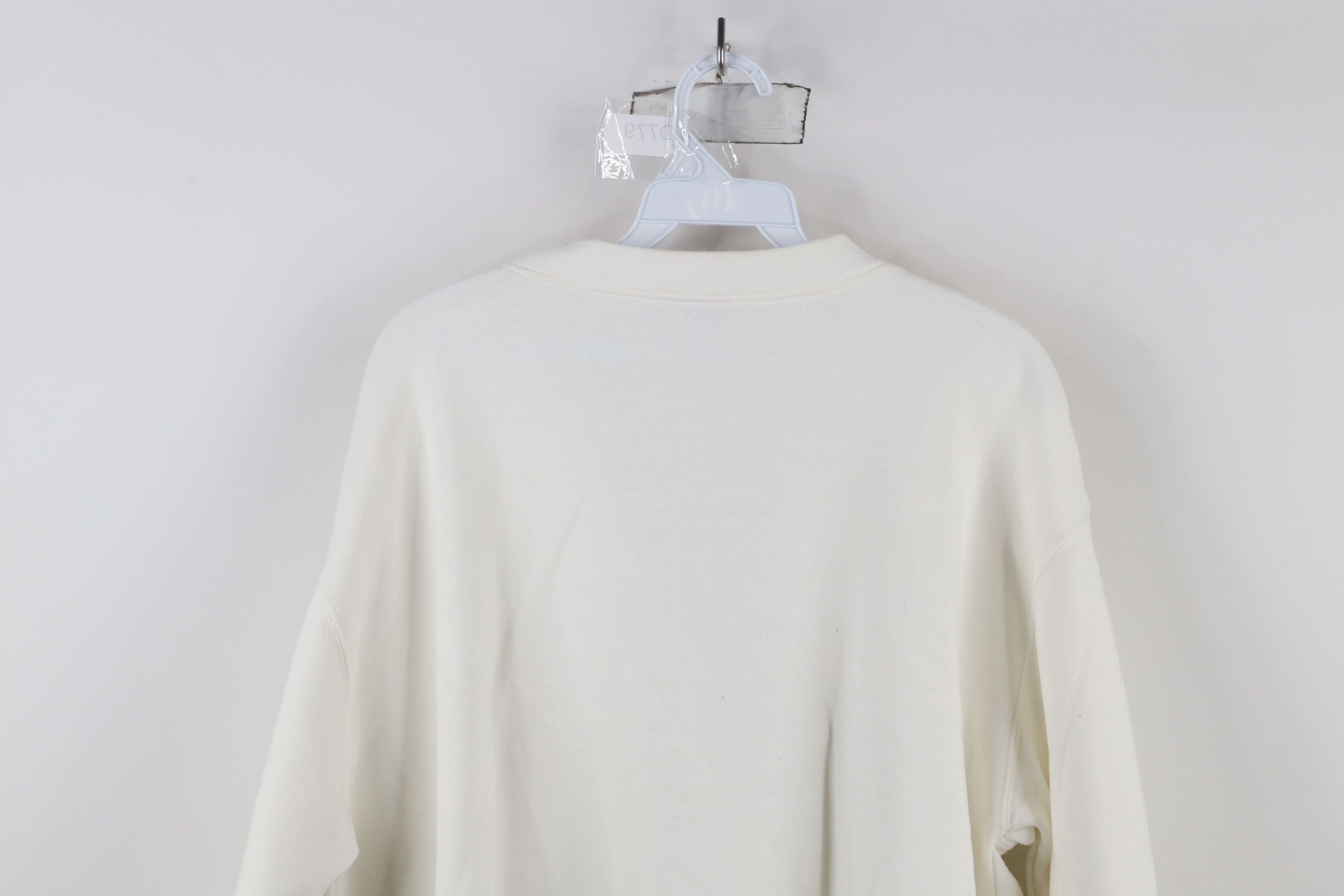 Vintage Vintage 90s Streetwear Button Cardigan Sweatshirt White Size L / US 10 / IT 46 - 11 Thumbnail