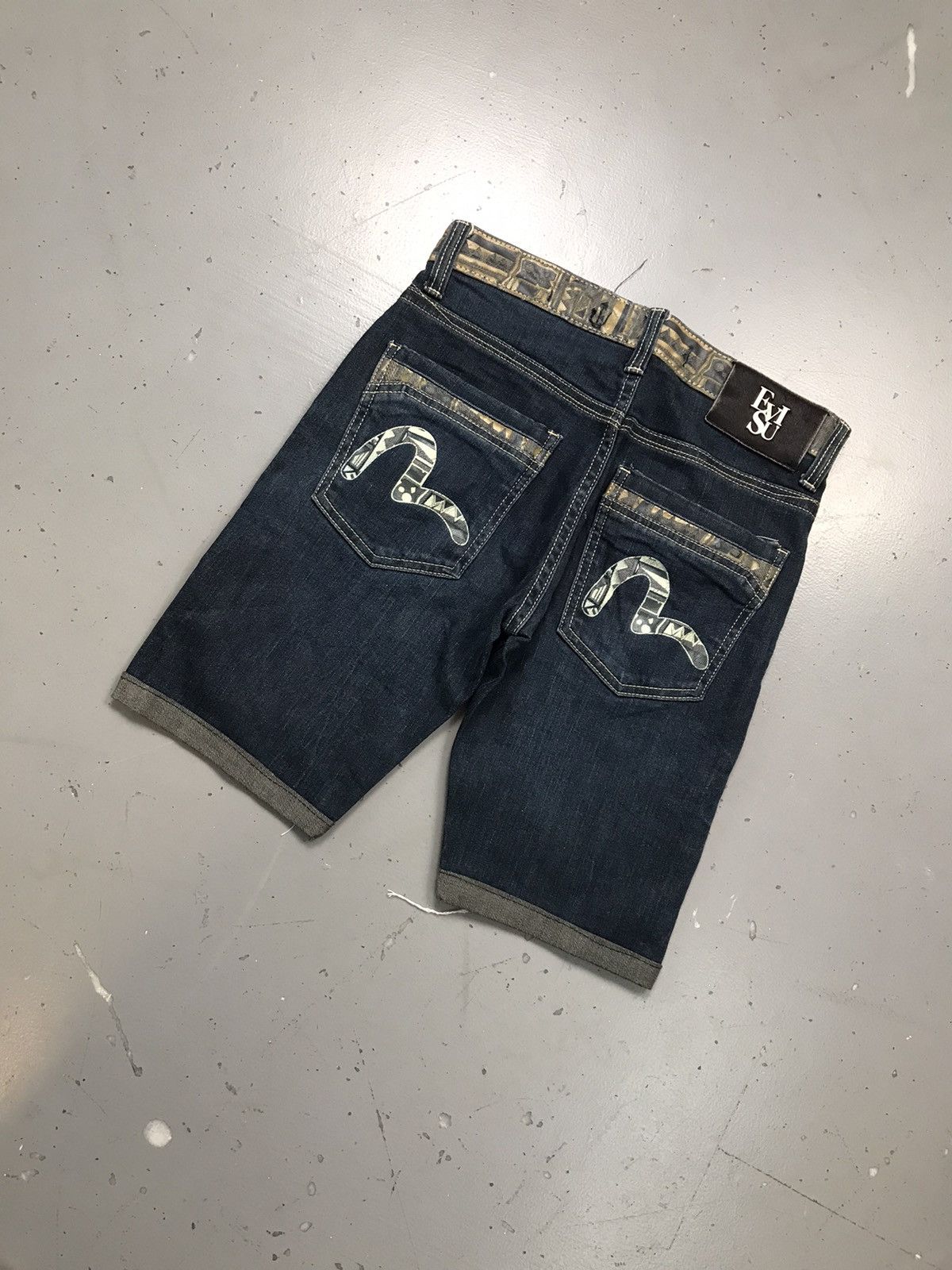 Japanese Brand Vintage Evisu inspired crazy patterns printed seagull short Size 29" - 12 Thumbnail