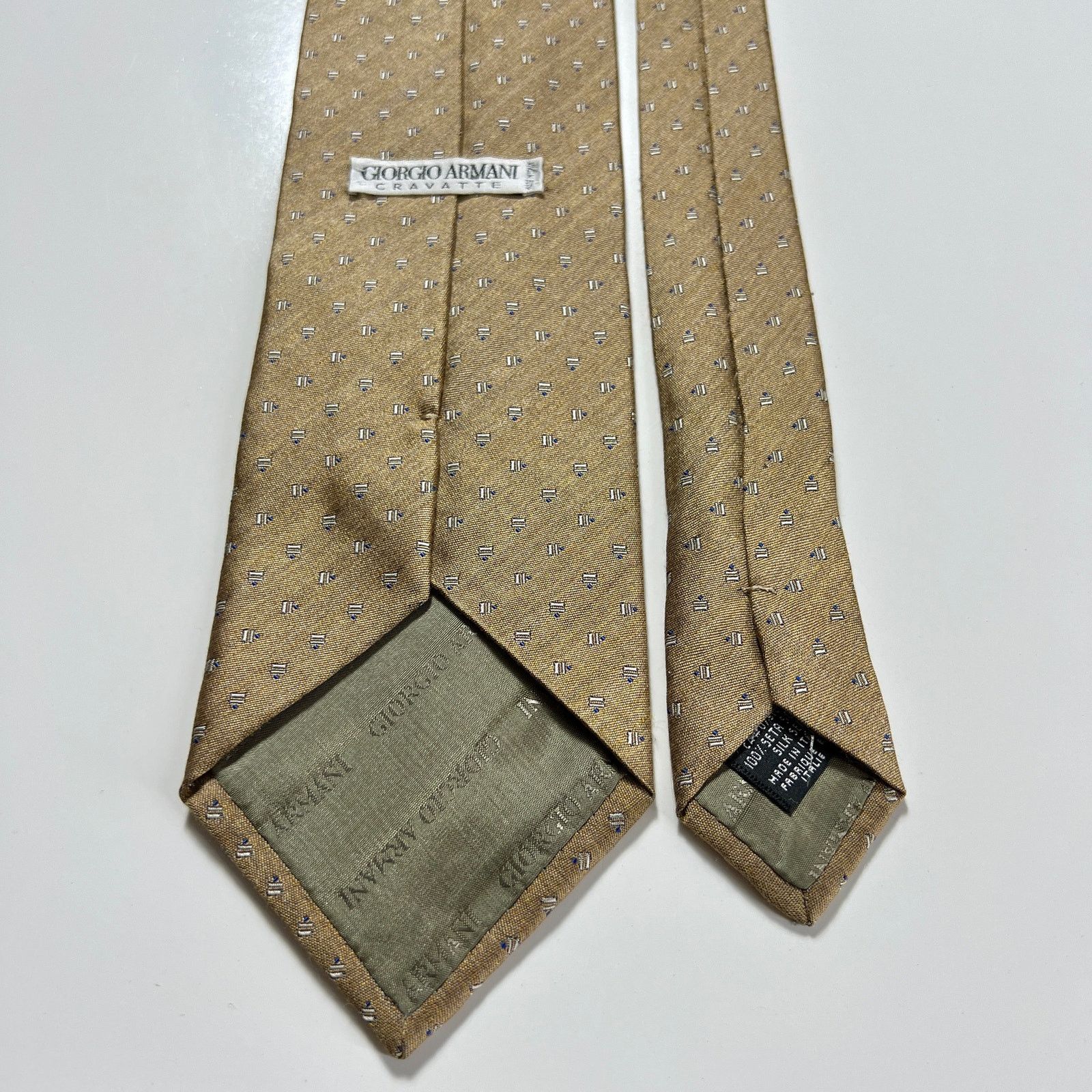Giorgio Armani Giorgio Armani Cravatte Men's Tie Gold 100% Silk Necktie Size ONE SIZE - 2 Thumbnail