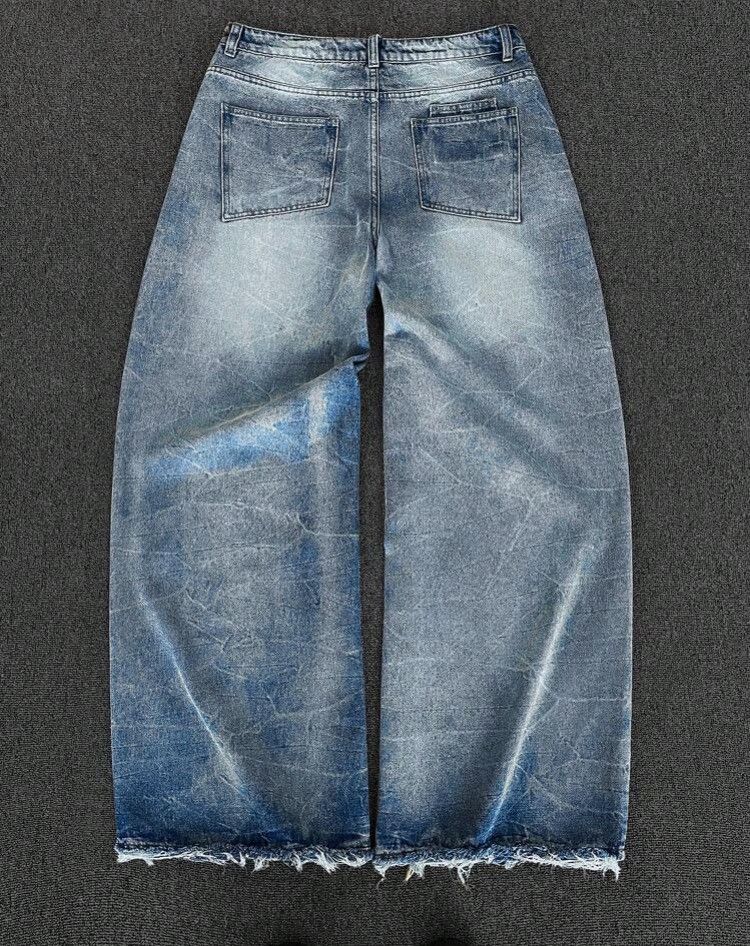 Jean Hikaru x Juri Retro Distressed ripped baggy Jeans Size US 37 - 2 Thumbnail