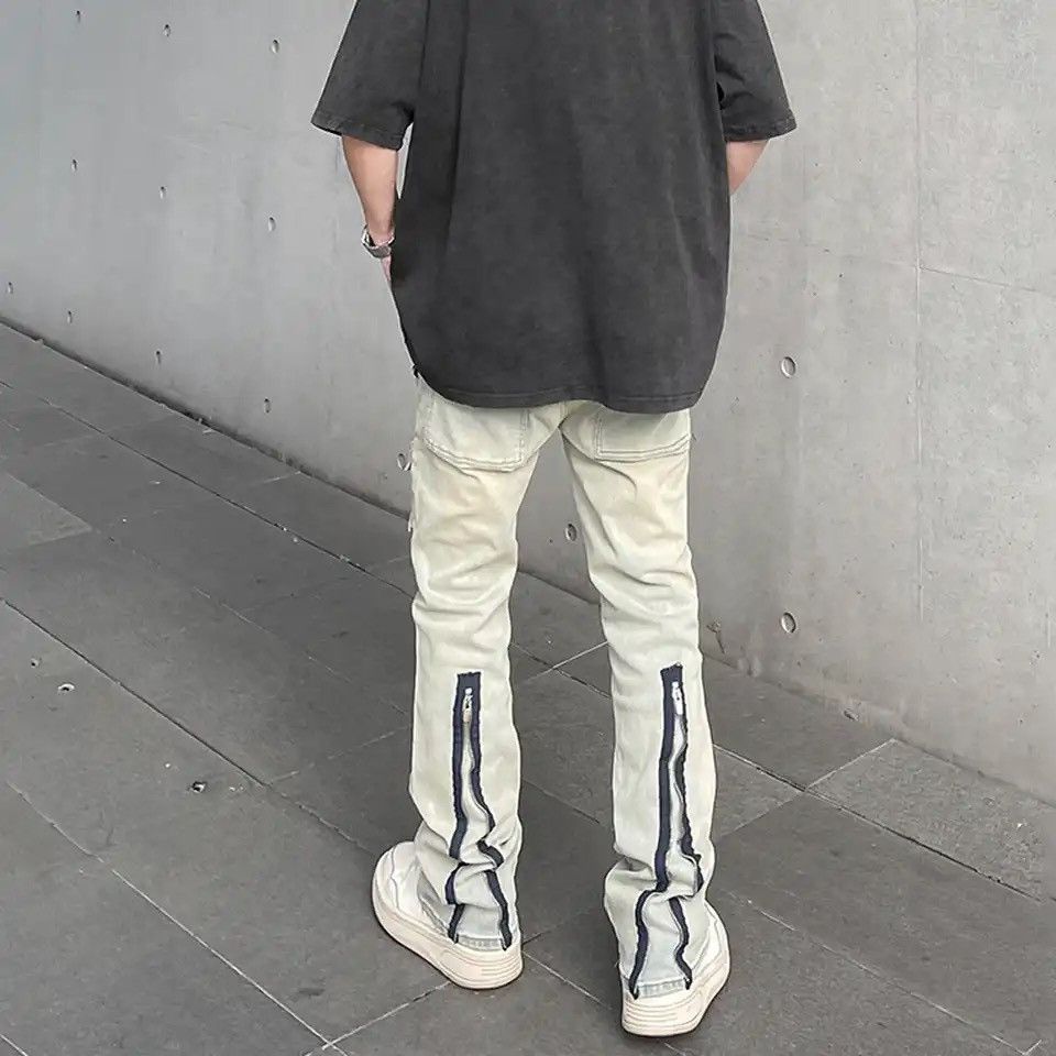 Japanese Brand × Vintage Vintage Street Jeans for Men Slim Original Zip Y2k Skinny Size US 27 - 4 Thumbnail