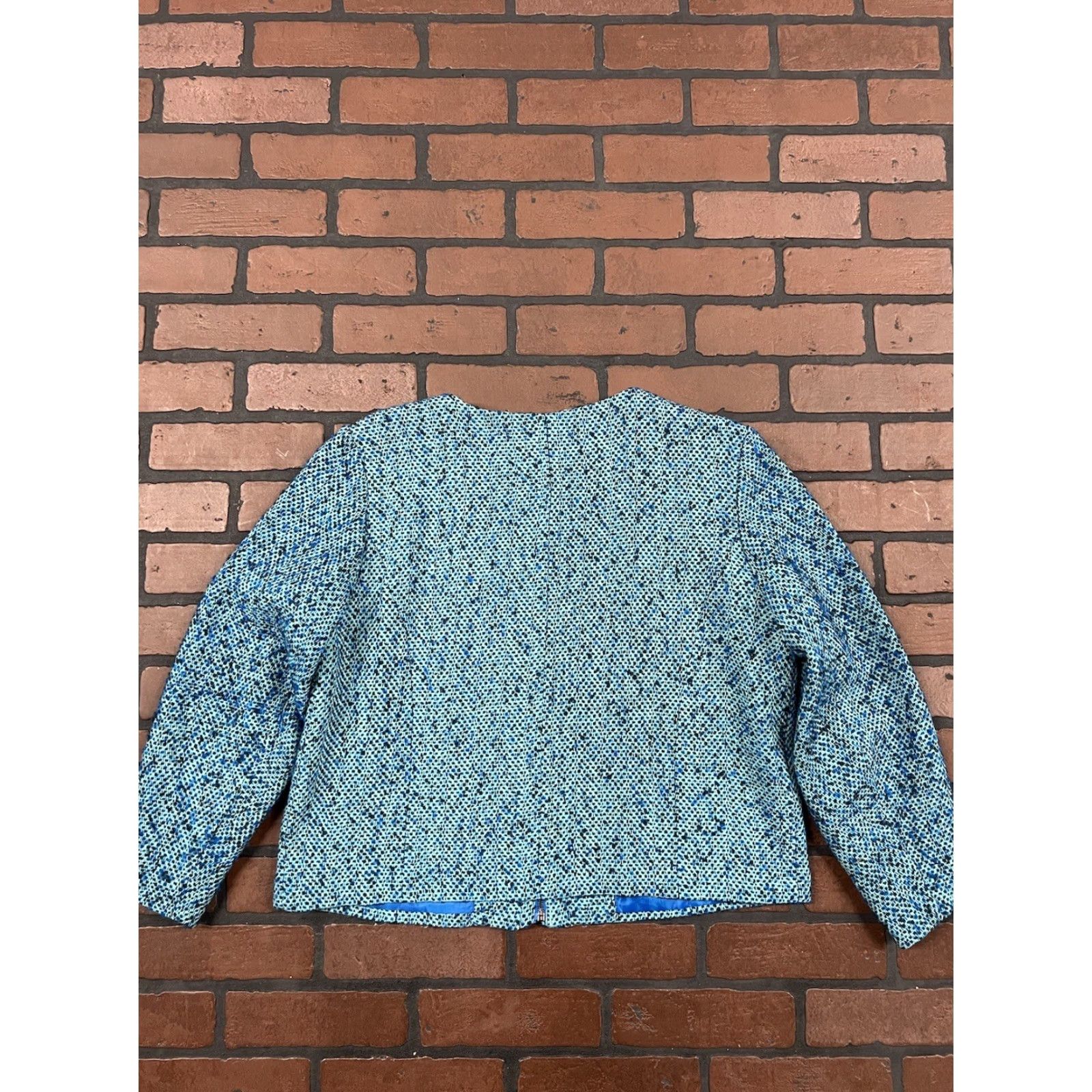 Vintage VINTAGE Boston Design Studio Collarless Zip Front Tweed Jacket Womens Medium Size M / US 6-8 / IT 42-44 - 5 Thumbnail
