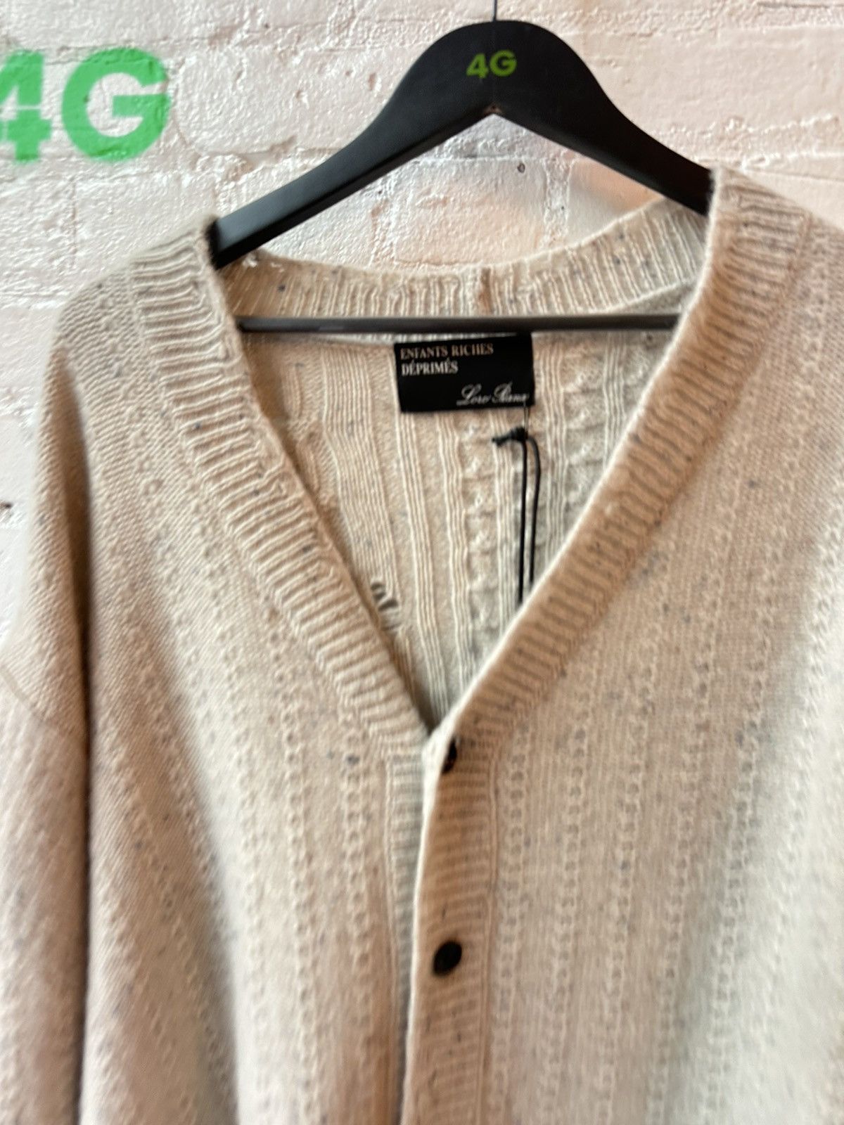 Enfants Riches Deprimes × Loro Piana ERD X LORO PIANNA CHAIN KNIT CASHMERE SWEATER JACKET Size US L / EU 52-54 / 3 - 5 Thumbnail