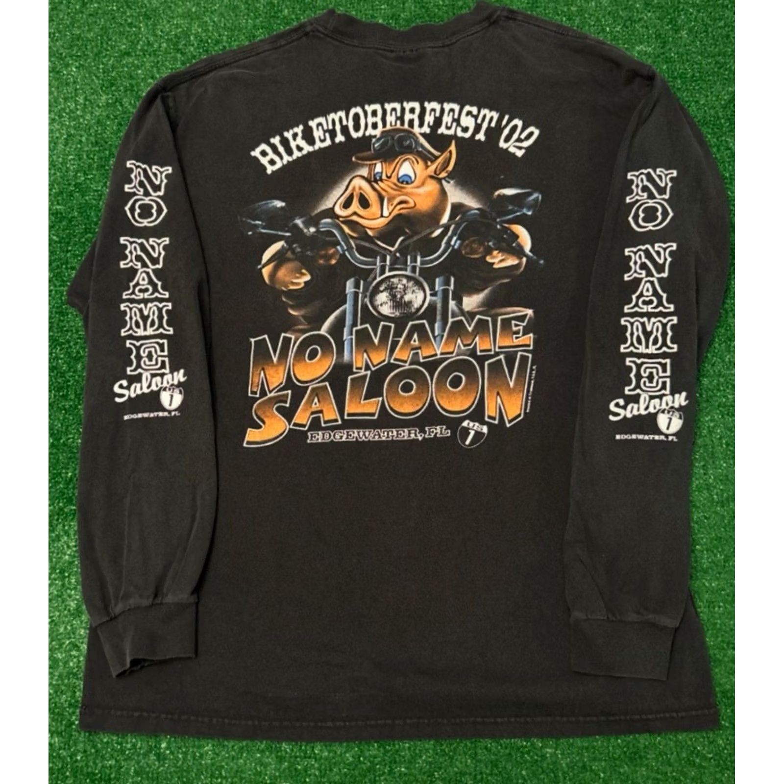 Vintage VINTAGE Biker Shirt L Black 90s Y2K Long Sleeve No Name Saloon Bike Week 2002 Mens Size US L / EU 52-54 / 3 - 2 Thumbnail