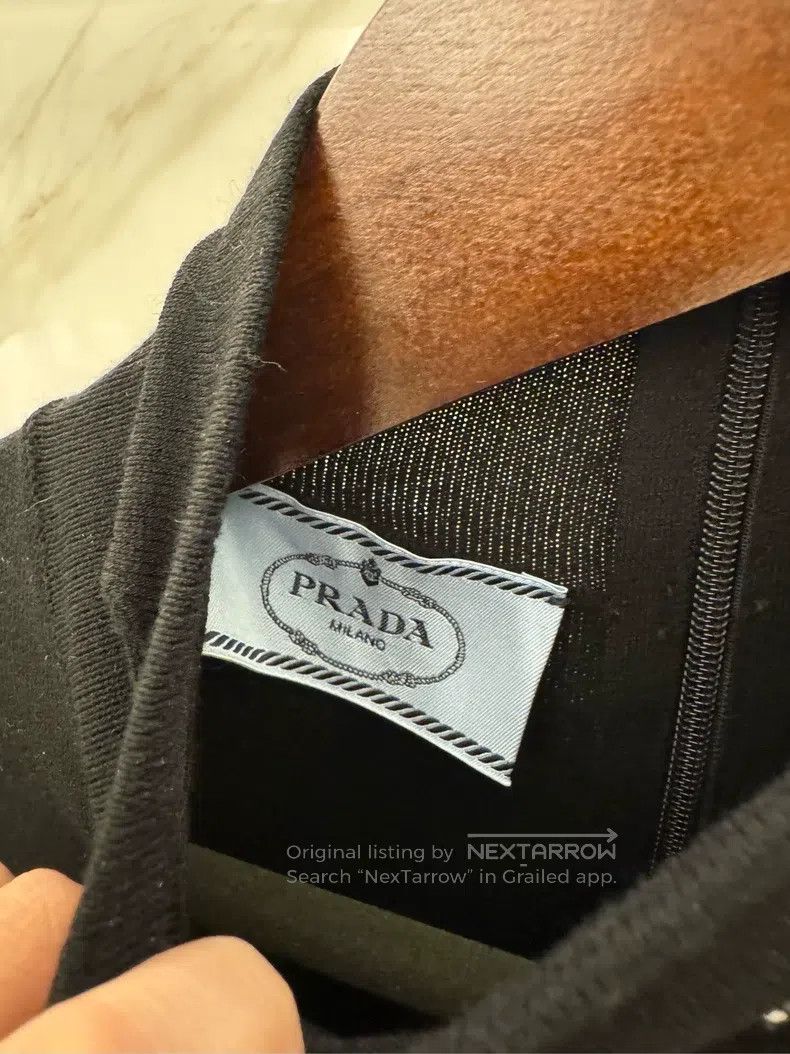Prada Prada Black neckline logo long skirt Size XS / US 0-2 / IT 36-38 - 4 Thumbnail