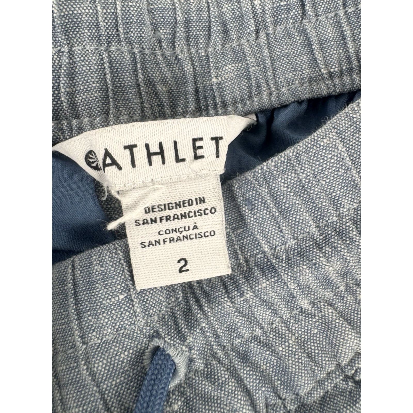 Athleta VINTAGE Athleta Women's Linen Joggers Activewear Casual Tapered Pants Size 2 Blue Size 26" / US 2 / IT 38 - 7 Thumbnail