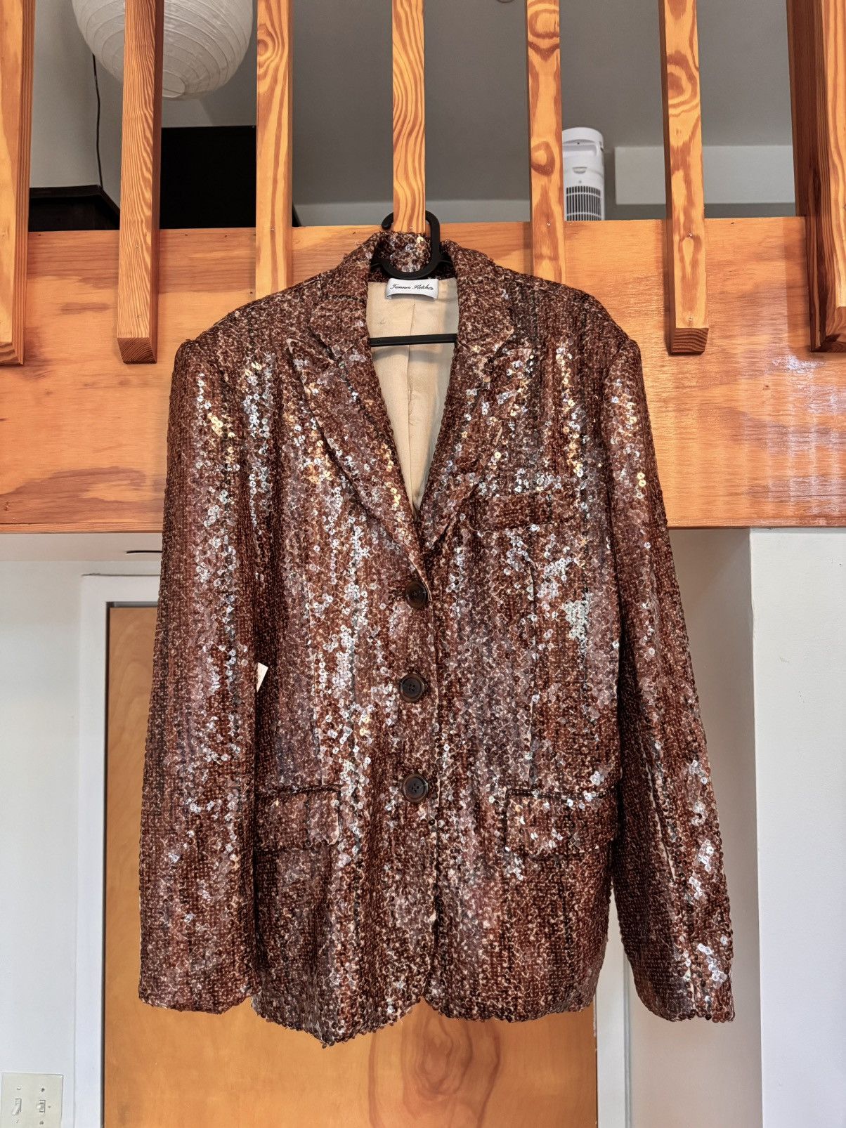 Tanner Fletcher Brown sequins blazer - Tanner Fletcher Size L / US 10 / IT 46 - 1 Thumbnail