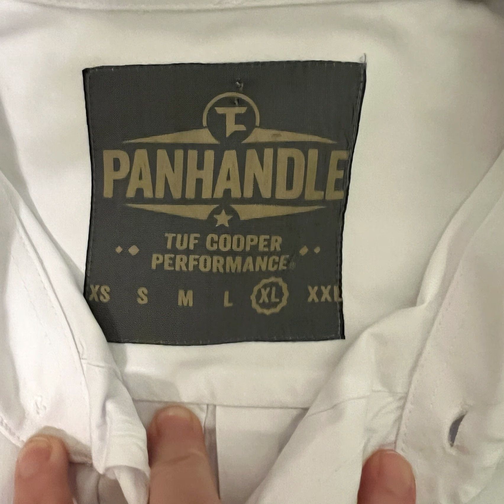 Vintage VINTAGE Panhandle Tuf Cooper Men's Cotton Button-Down Shirt XL White Casual Workwear Travel Size US XL / EU 56 / 4 - 2 Thumbnail