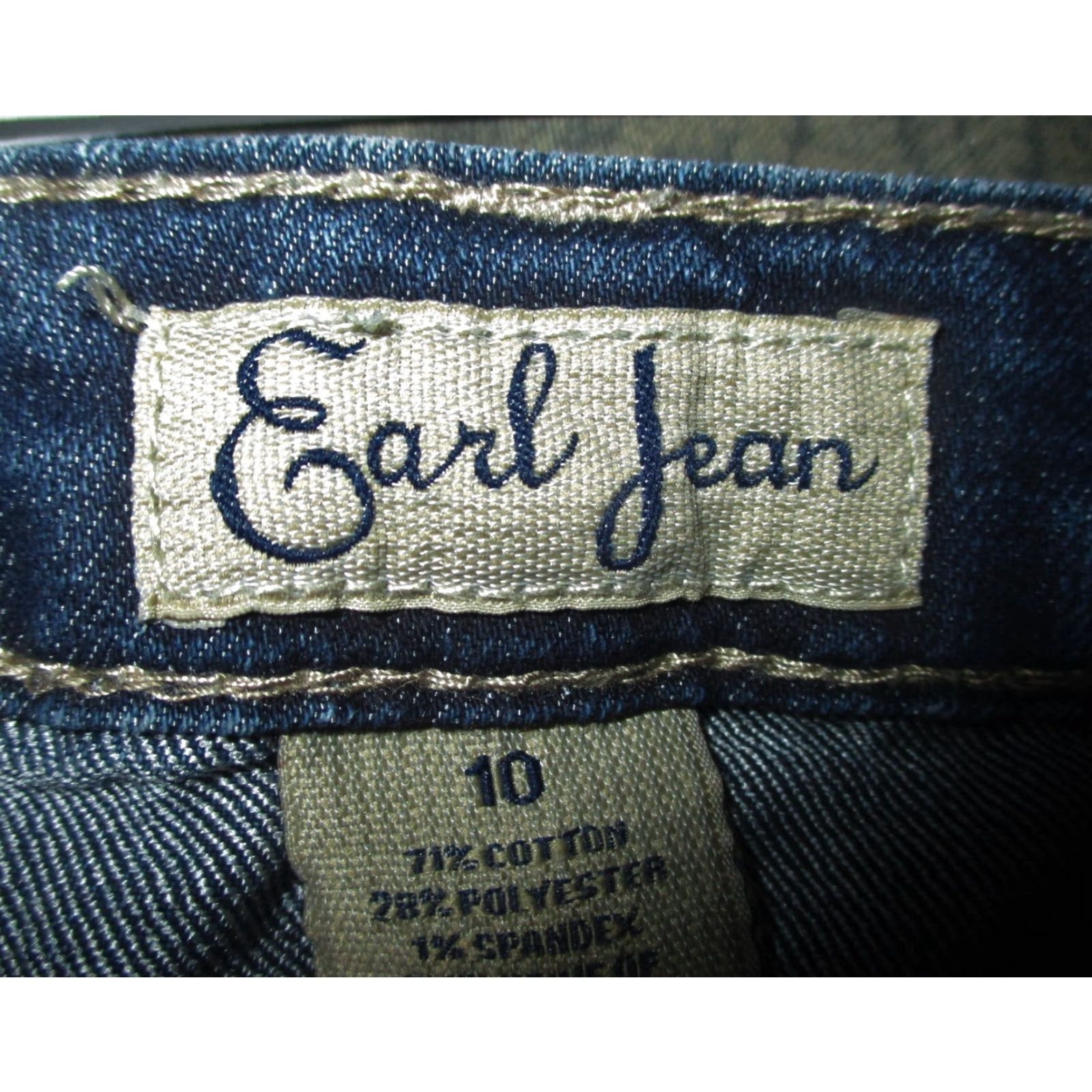Vintage EARL JEAN Denim Skirt Size 10 Blue Beaded Size 32" / US 10 / IT 46 - 8 Thumbnail