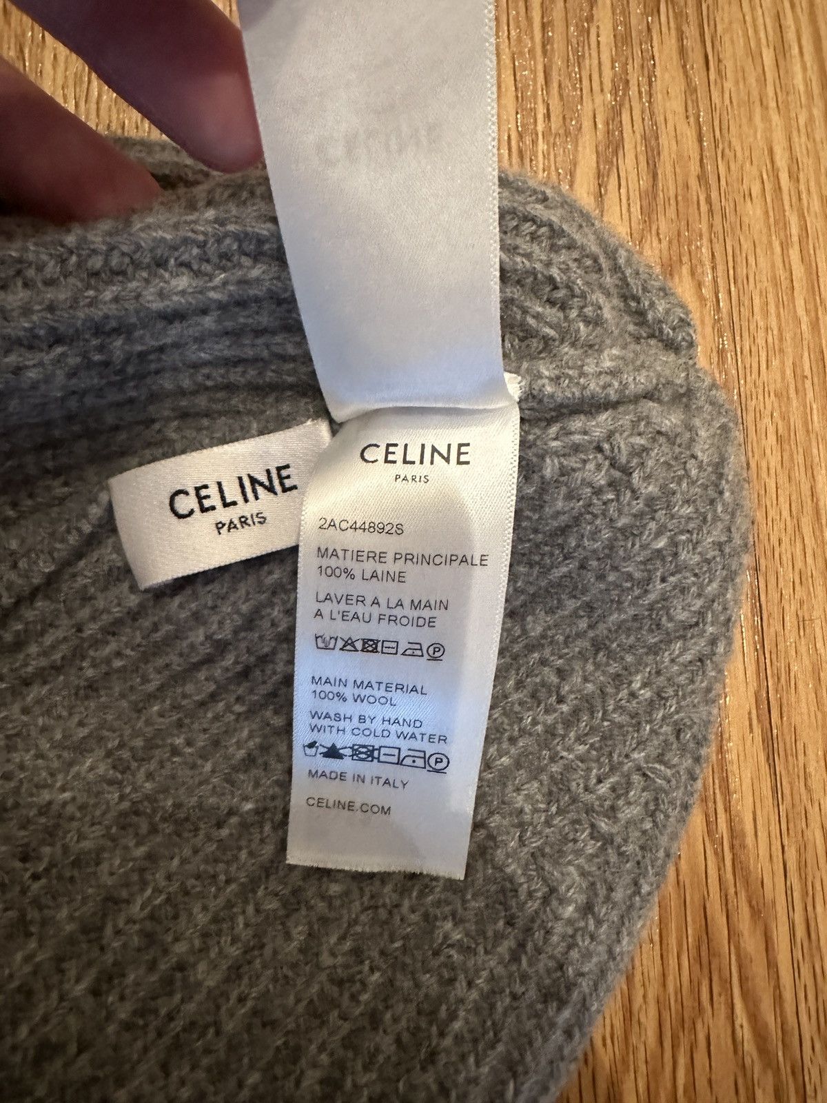 Celine × Hedi Slimane Celine Beanie Boy Doll Embroidery Logo Wool Size ONE SIZE - 4 Thumbnail