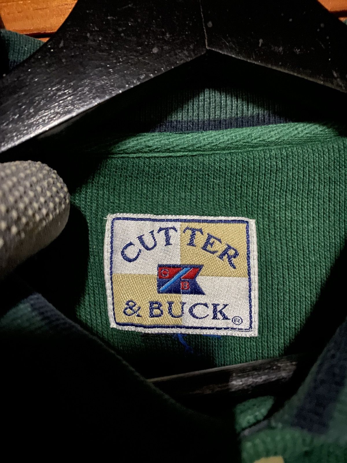 Cutter & Buck Vintage Cutter & Buck Green Long Sleeve Polo Sweatshirt Size US L / EU 52-54 / 3 - 6 Thumbnail