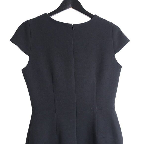 Other Sandra Angelozzi Cap Sleeve Black Elegant Peplum Dress Size XXS / US 00 / IT 34 - 4 Thumbnail