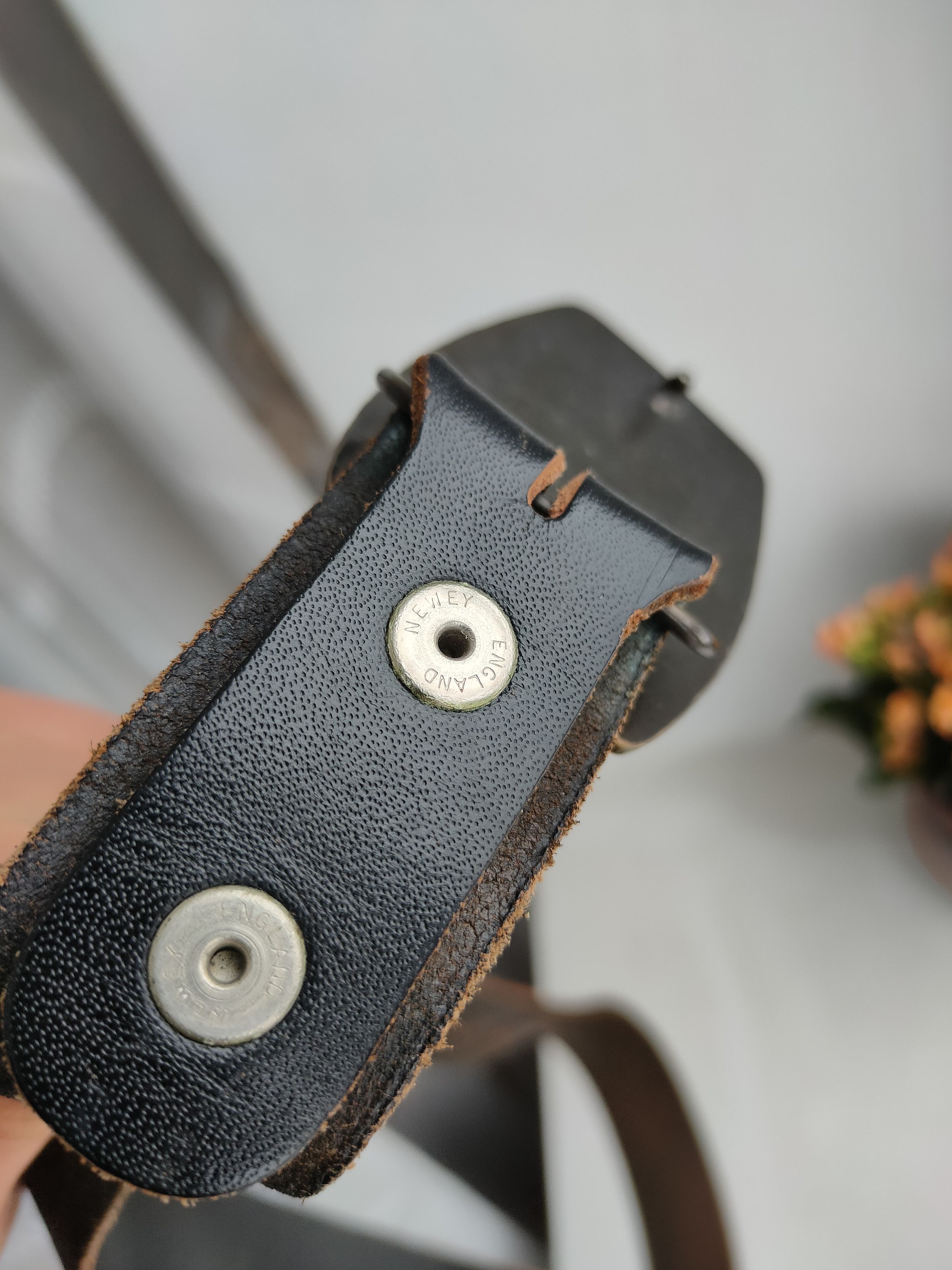 Vintage Vintage Newey England Leather Belt Buckle Prayer To God Size ONE SIZE - 9 Thumbnail
