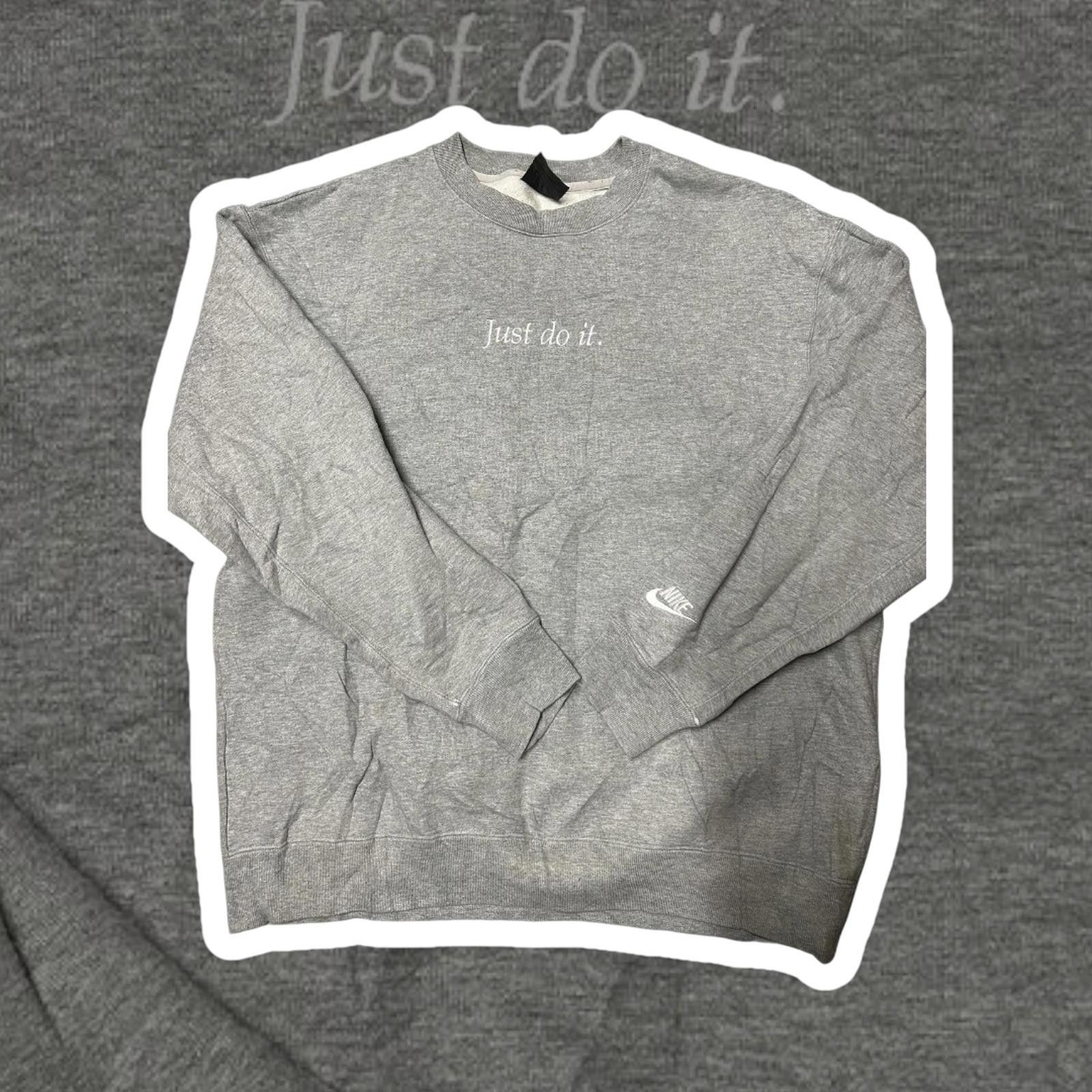 Nike Nike Just Do It Grey Sweatshirt Size US M / EU 48-50 / 2 - 1 Thumbnail