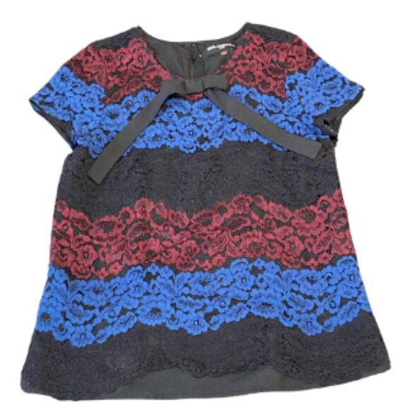 Karl Lagerfeld Karl Lagerfeld Women's Floral Lace Pattern Lasercut Blouse Size XS / US 0-2 / IT 36-38 - 1 Thumbnail
