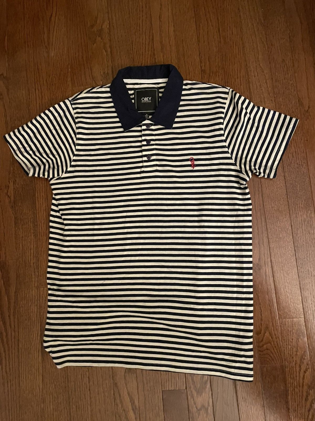 Obey × Vintage Striped Obey polo Size US M / EU 48-50 / 2 - 1 Thumbnail