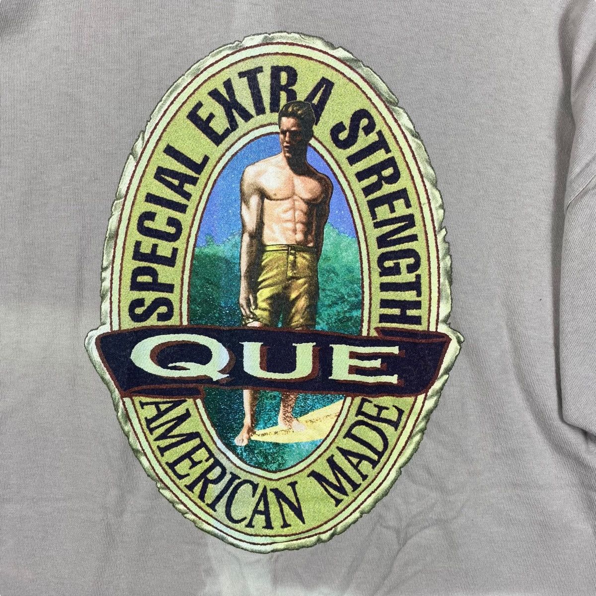 Vintage Vintage 90's QUE Special Extra Strength American Made Faded Size US M / EU 48-50 / 2 - 2 Thumbnail
