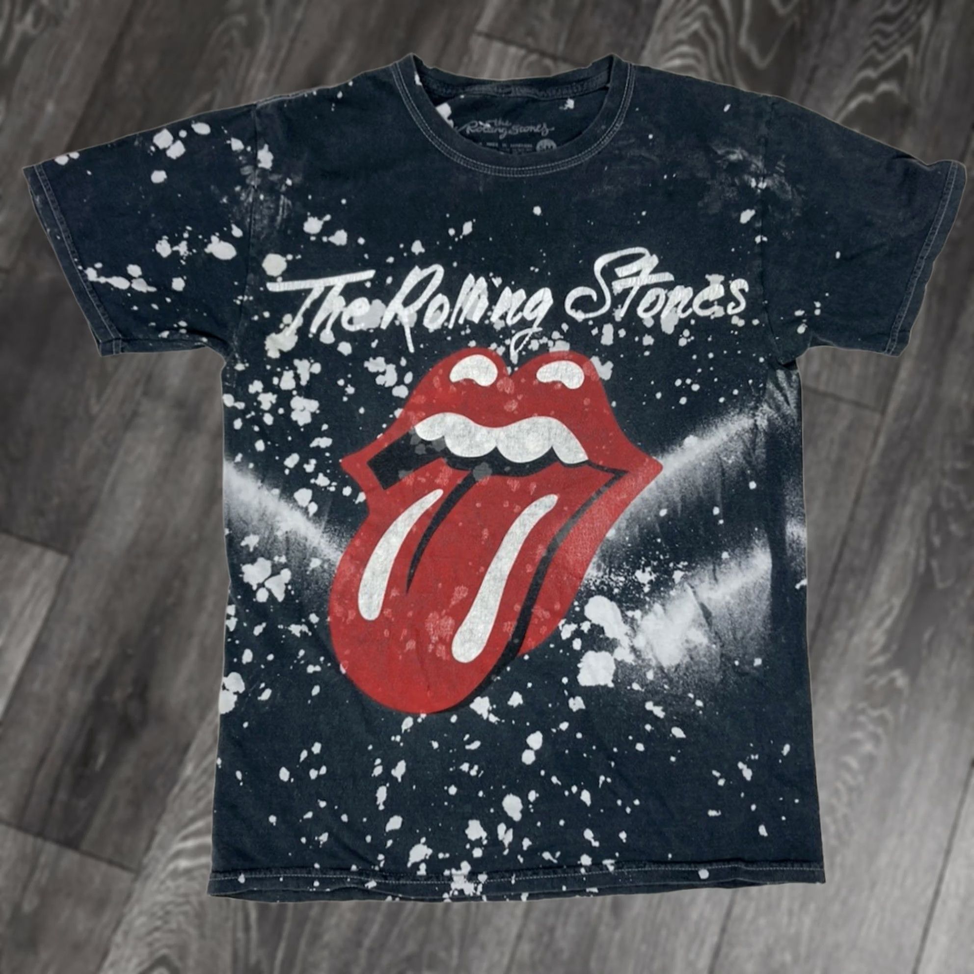 Vintage VINTAGE The Rolling Stones Graphic T-shirt Women Small Black Tie Dye Merch Music Size S / US 4 / IT 40 - 1 Thumbnail