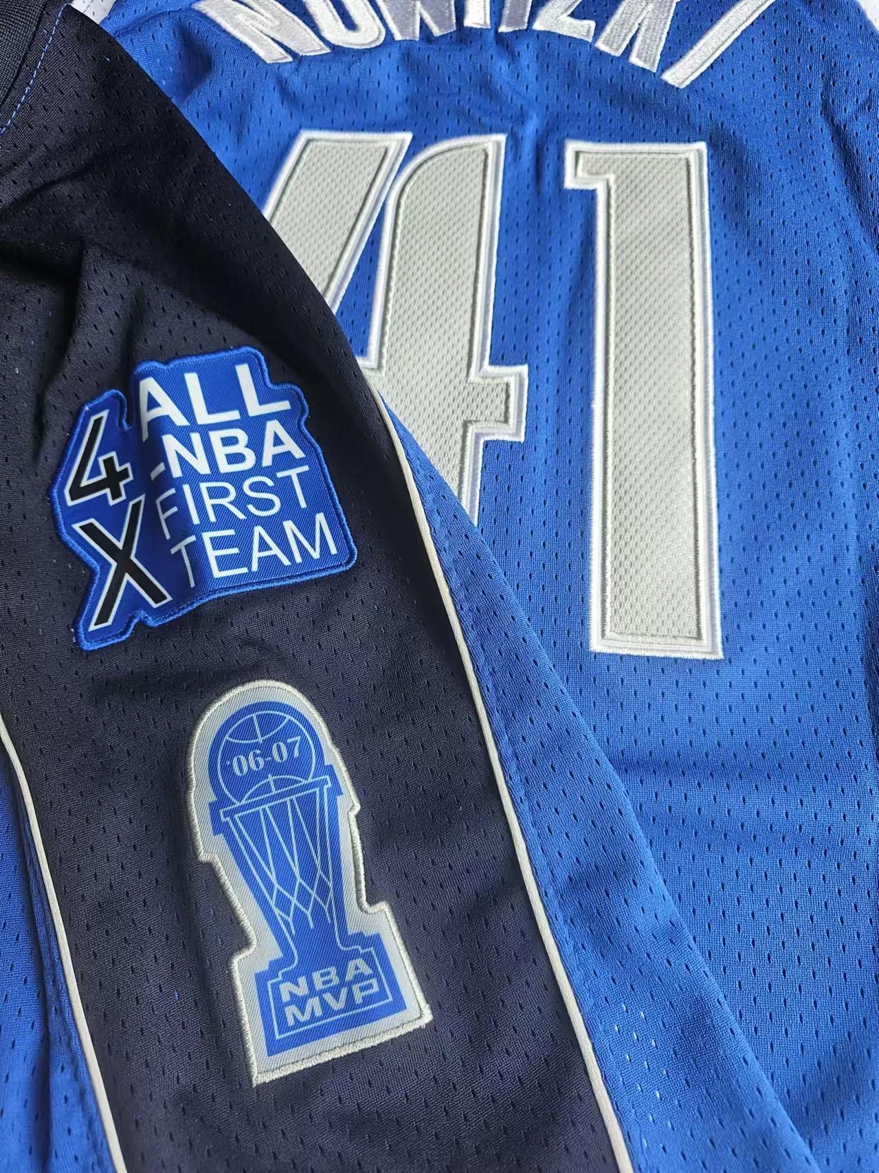 NBA Dallas Mavericks #41 Dirk Nowitzki Jersey Double Stitched Size US M / EU 48-50 / 2 - 4 Thumbnail