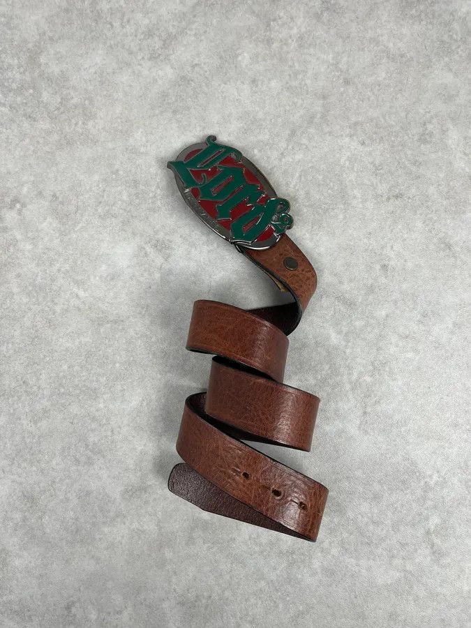 Dsquared2 Dsquared2 Brown Leather Lord Gothic Buckle Belt Size ONE SIZE - 4 Thumbnail