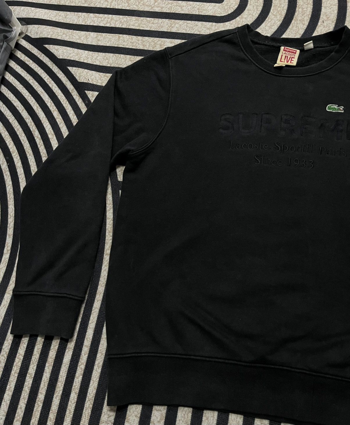 Lacoste × Supreme SUPREME X LACOSTE SWEATSHIRT EMBROIDERED LOGO DISCOLOURED Size US M / EU 48-50 / 2 - 4 Thumbnail