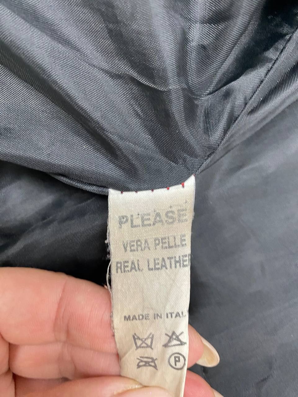 Vera Pelle Please Vera Pelle Black Leather Jacket Women S Vintage 90s Size S / US 4 / IT 40 - 5 Thumbnail