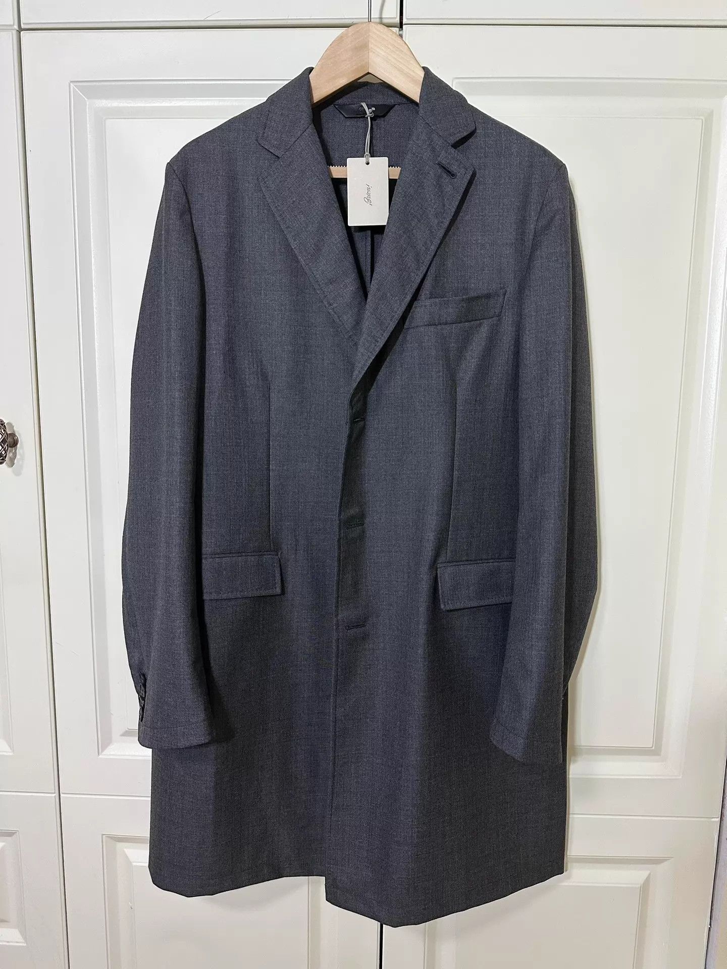 Brioni Black Long Tailored Coat - Size L Size US L / EU 52-54 / 3 - 1 Thumbnail