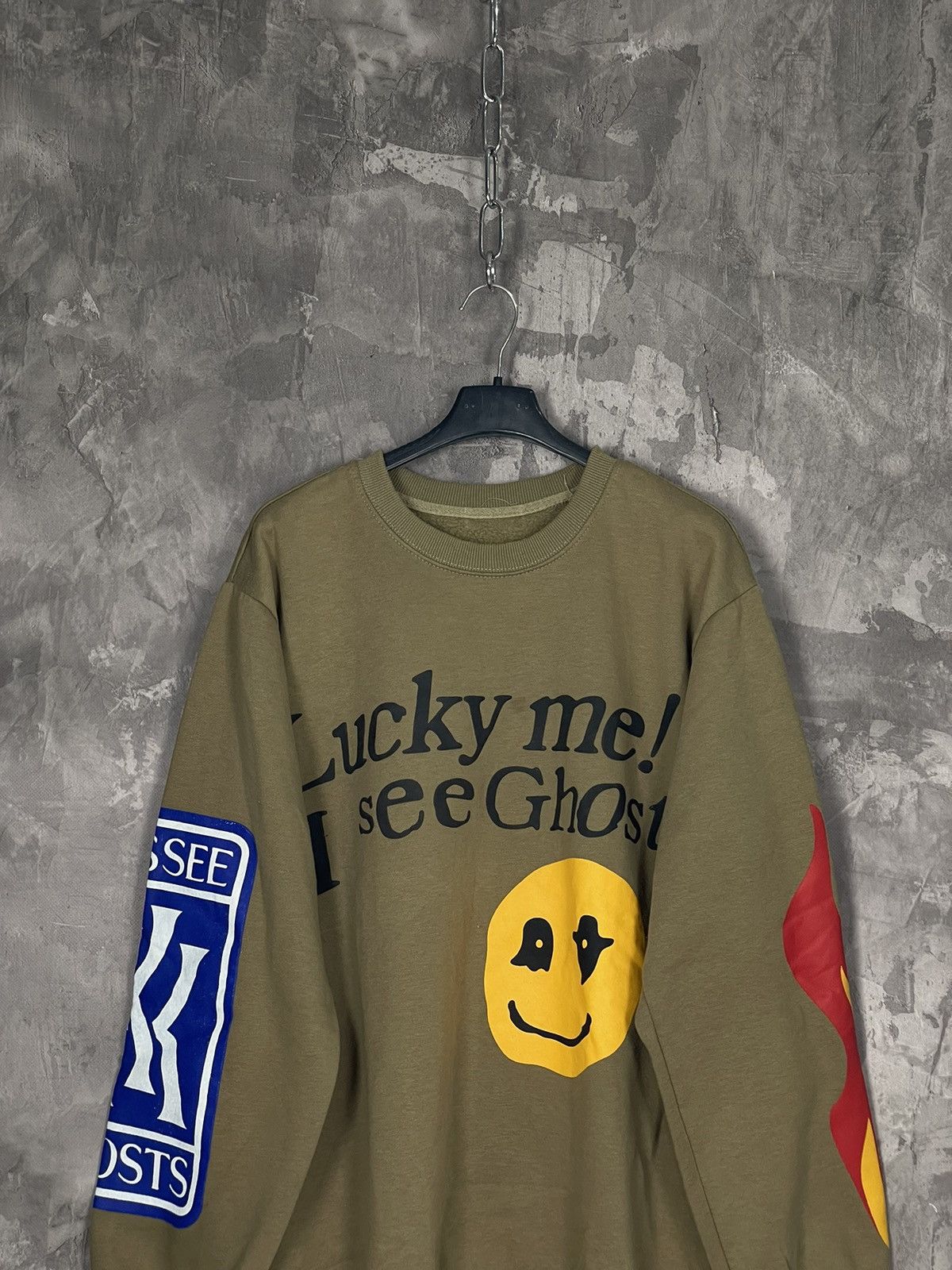 Lucky Me I See Ghosts Smiley Face Rap Hip Hop Sweatshirt
