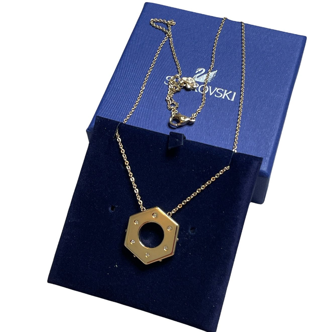 Swarovski Swarovski Gold Plated Pave Swarovski Crystal Bolt Necklace Size ONE SIZE - 2 Thumbnail