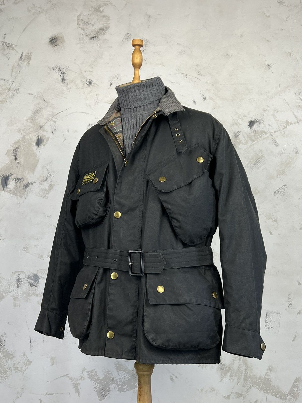 Barbour Barbour International A7 Waxed Jacket Size M - L C38 / 97 cm Size US M / EU 48-50 / 2 - 1 Thumbnail