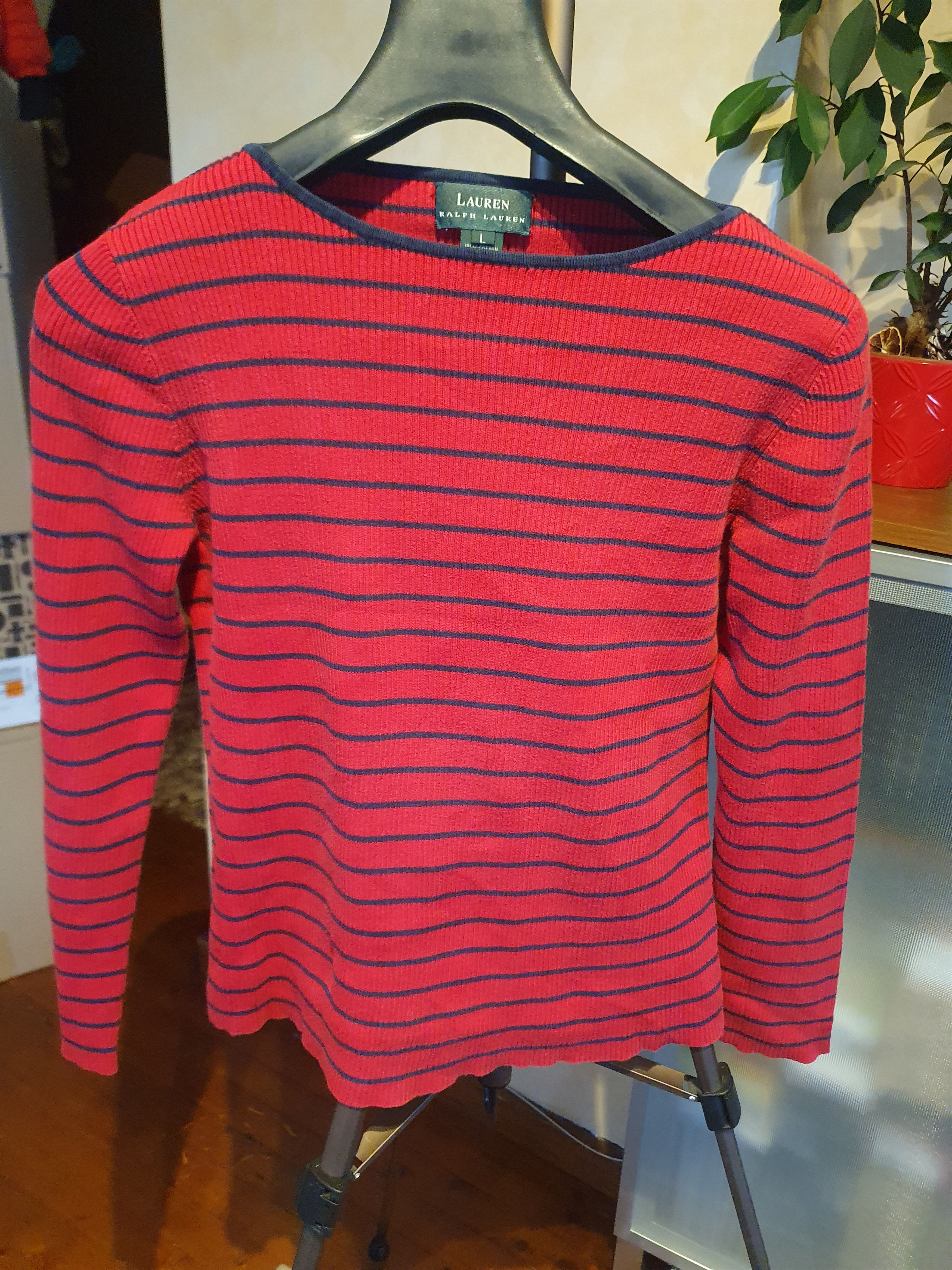 Ralph Lauren Lauren Ralph Lauren Women's Striped Top Red and Blue L Size L / US 10 / IT 46 - 7 Thumbnail