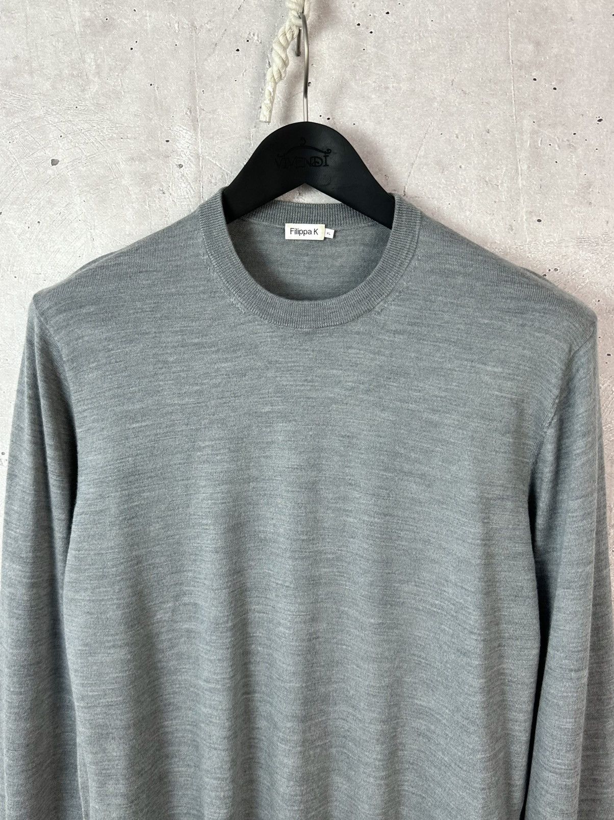 Filippa K Filippa K Grey Wool Knit Long Sleeve Men’s Sweater Size US XL / EU 56 / 4 - 2 Thumbnail