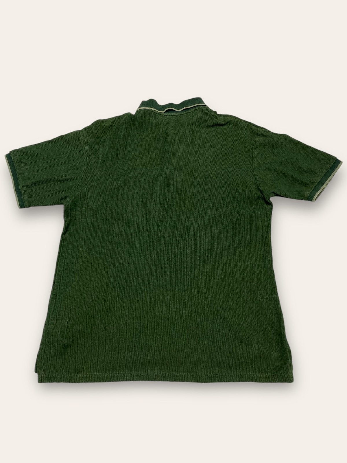 Vintage Vintage YVES SAINT LAURENT Green Texture Polo Shirt Size US L / EU 52-54 / 3 - 6 Thumbnail