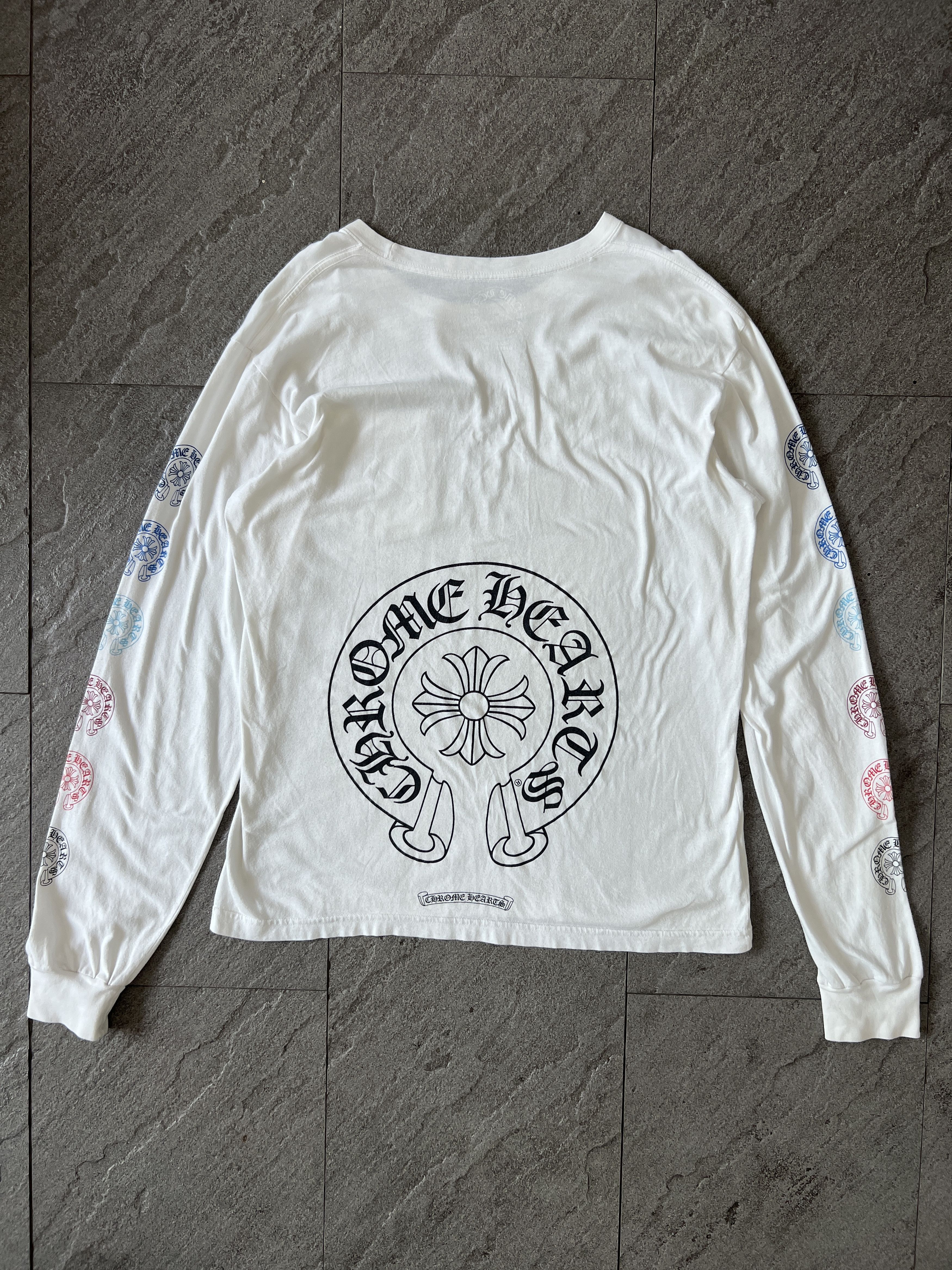 Chrome Hearts Chrome Hearts Horseshoe L/S Tee White Multi Sleeve USA Size US L / EU 52-54 / 3 - 2 Thumbnail