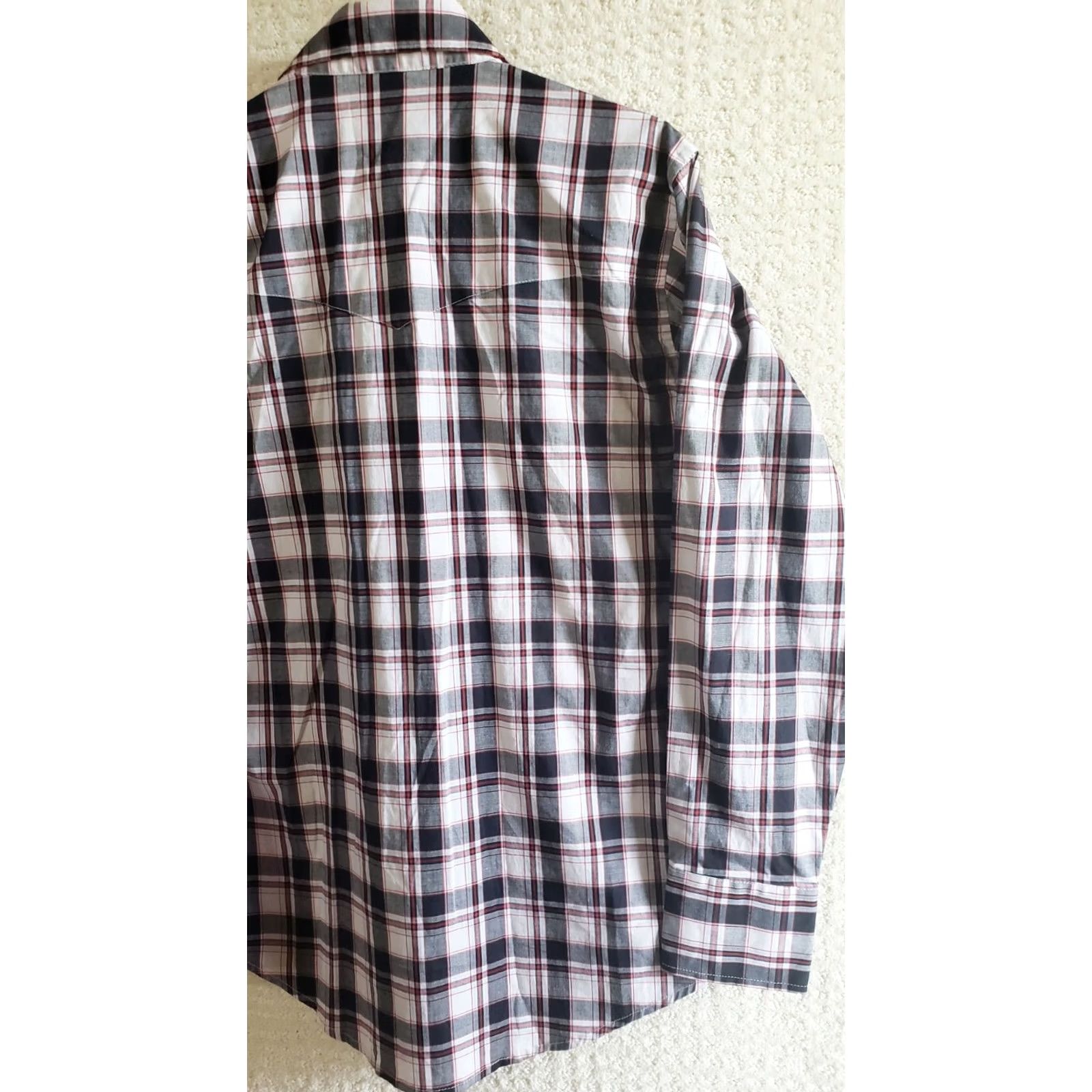 Wrangler WRANGLER WESTERN PEARL SNAP PLAID SHIRT Men Small Regular Button-Up Cotton Multicolor V-Stitched Pockets Size US S / EU 44-46 / 1 - 7 Thumbnail