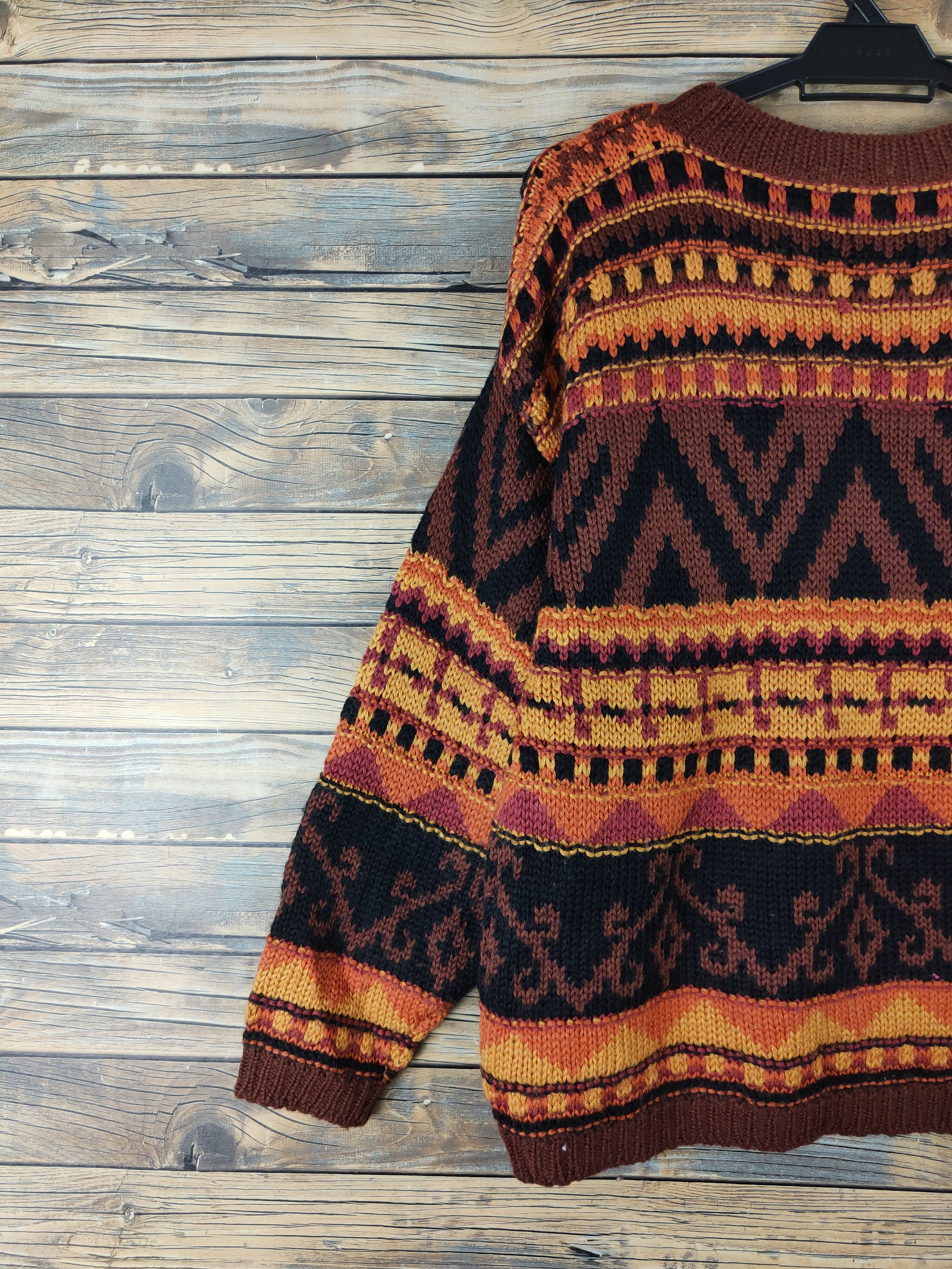 Japanese Brand Together! Brown Orange Knitwear Sweaters #W1540 Size US M / EU 48-50 / 2 - 8 Thumbnail