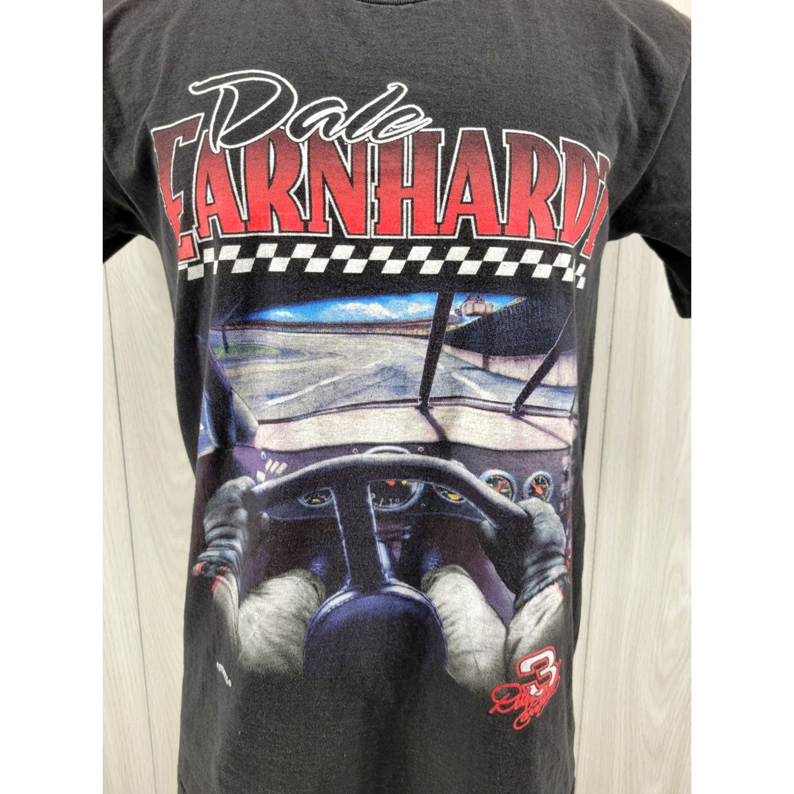 Nutmeg VINTAGE Distressed Dale Earnhardt Intimidator #3 T-shirt Nutmeg Large Mens Black Graphic Print 90s USA Logo Cotton Short Sleeve Crew Neck All Seasons Size US L / EU 52-54 / 3 - 2 Thumbnail