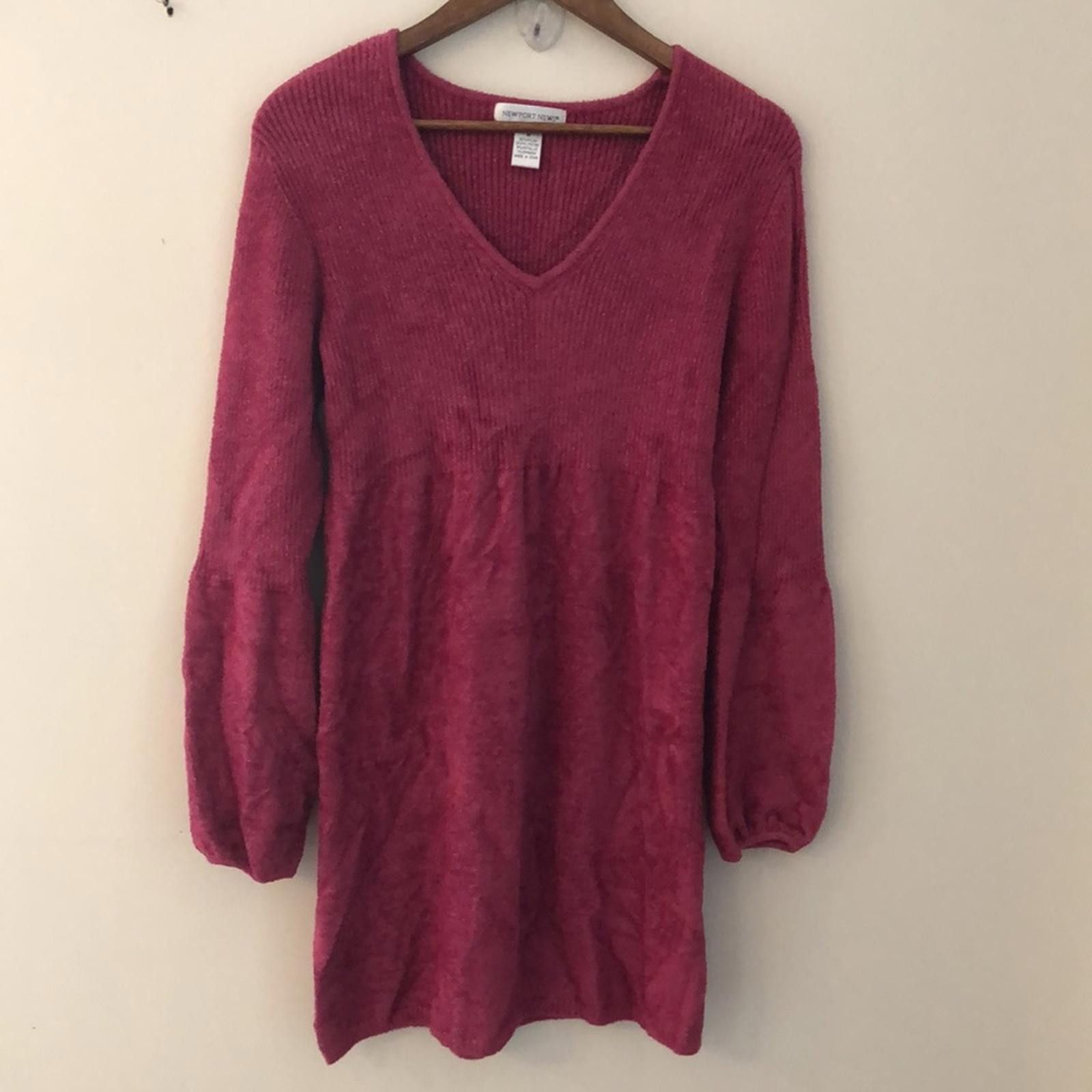 Other Newport News midi sweater dress Fuchsia pink metallic SZ M Size M / US 6-8 / IT 42-44 - 1 Thumbnail