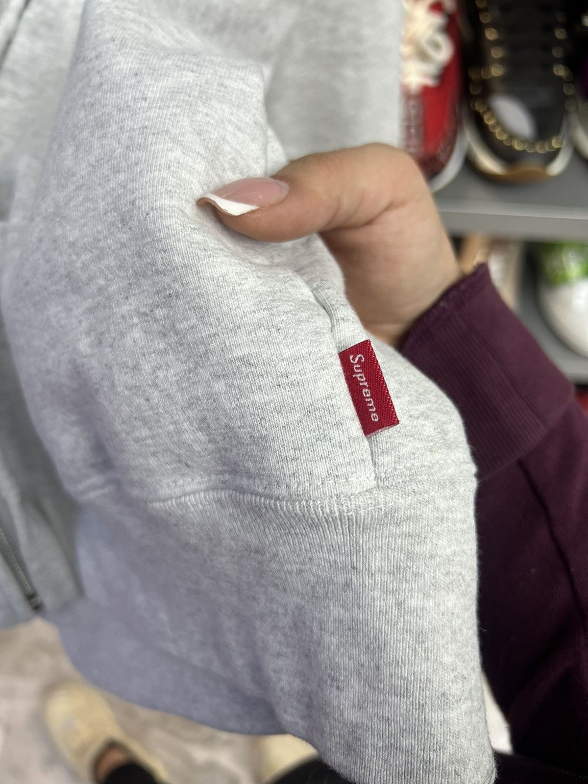 Supreme Supreme Grey Blue Logo Hoodie Size US XXL / EU 58 / 5 - 11 Thumbnail