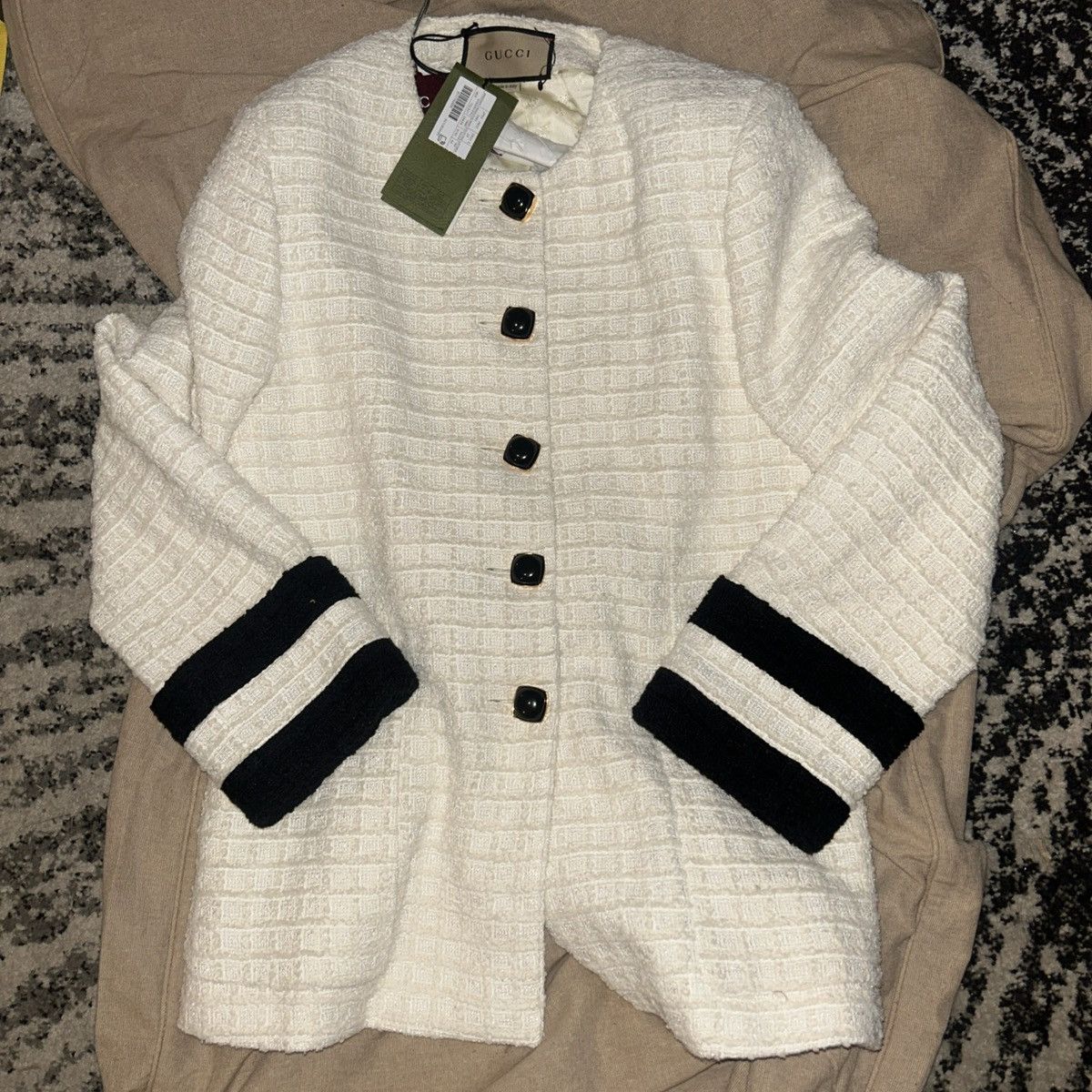 Gucci Gucci Collarless Tweed jacket size IT 44 Size M / US 6-8 / IT 42-44 - 10 Thumbnail