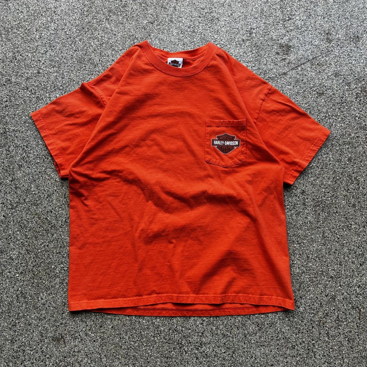 Harley Davidson vintage orange harley davidson tee Size US XL / EU 56 / 4 - 1 Thumbnail