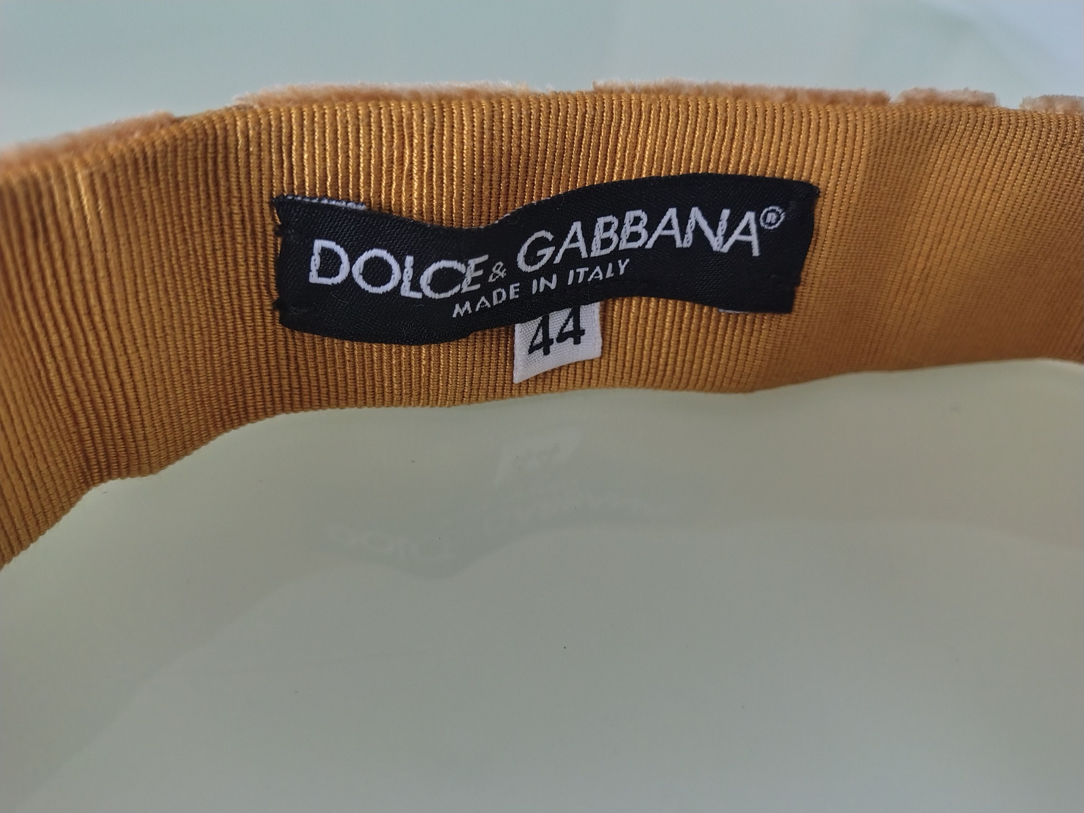 Dolce & Gabbana Dolce & Gabbana Velvet Jacquard Gold Brocade Made in Italy Size ONE SIZE - 7 Thumbnail