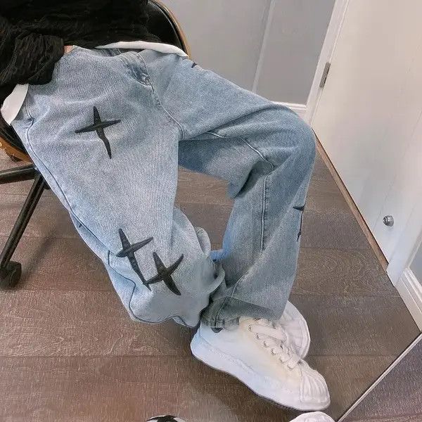 VIBE Casual Loose Streetwear Cross Jeans Pants Trousers y2k Size US 32 / EU 48 - 1 Thumbnail