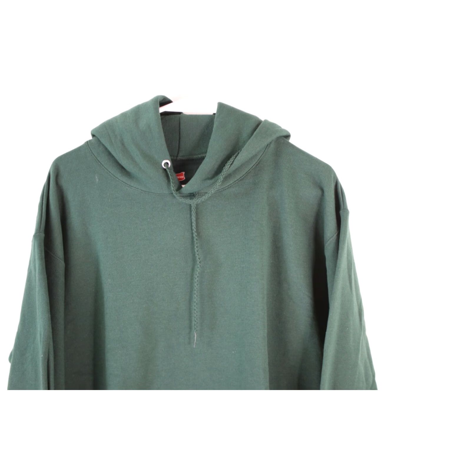 Hanes Hanes Mens Green Fleece Hooded Pullover Sweatshirt - Size M - Pocket Drawstring - Adult Regular Fit Size US M / EU 48-50 / 2 - 3 Thumbnail