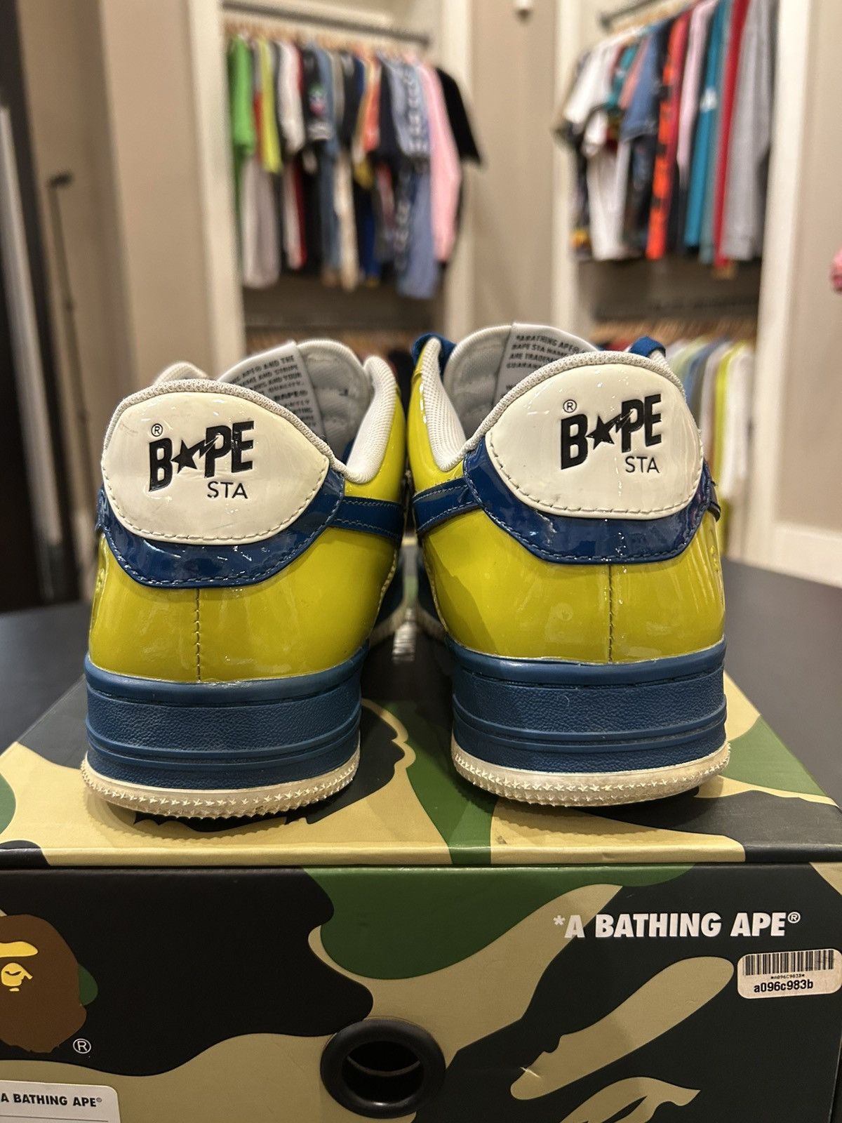 Bape Bapesta Low Patent Yellow Size US 7 / EU 40 - 3 Thumbnail